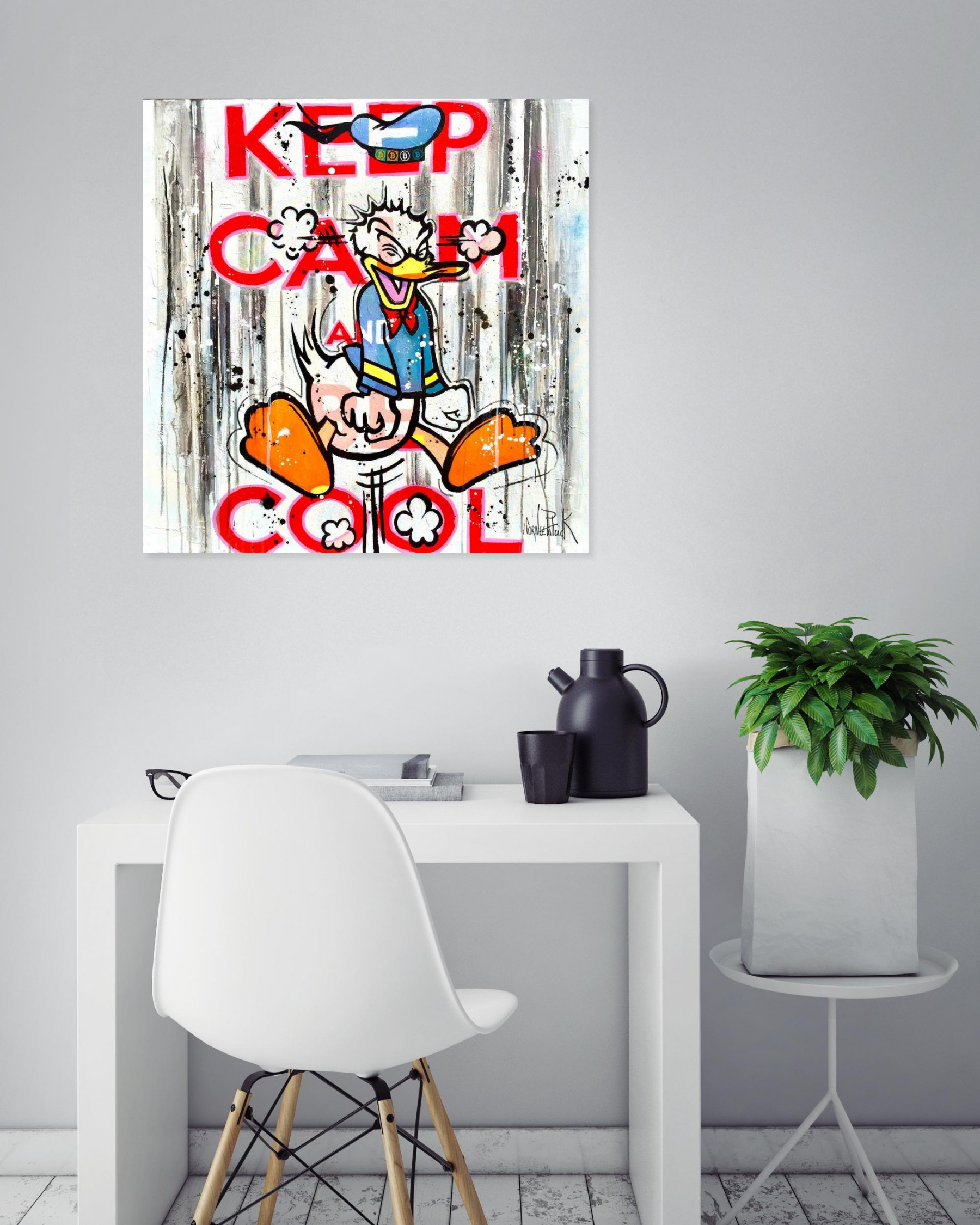 Patrick Cornée, Donald Duck, peinture - Galerie de vente et d’achat d’art contemporain en ligne Artalistic