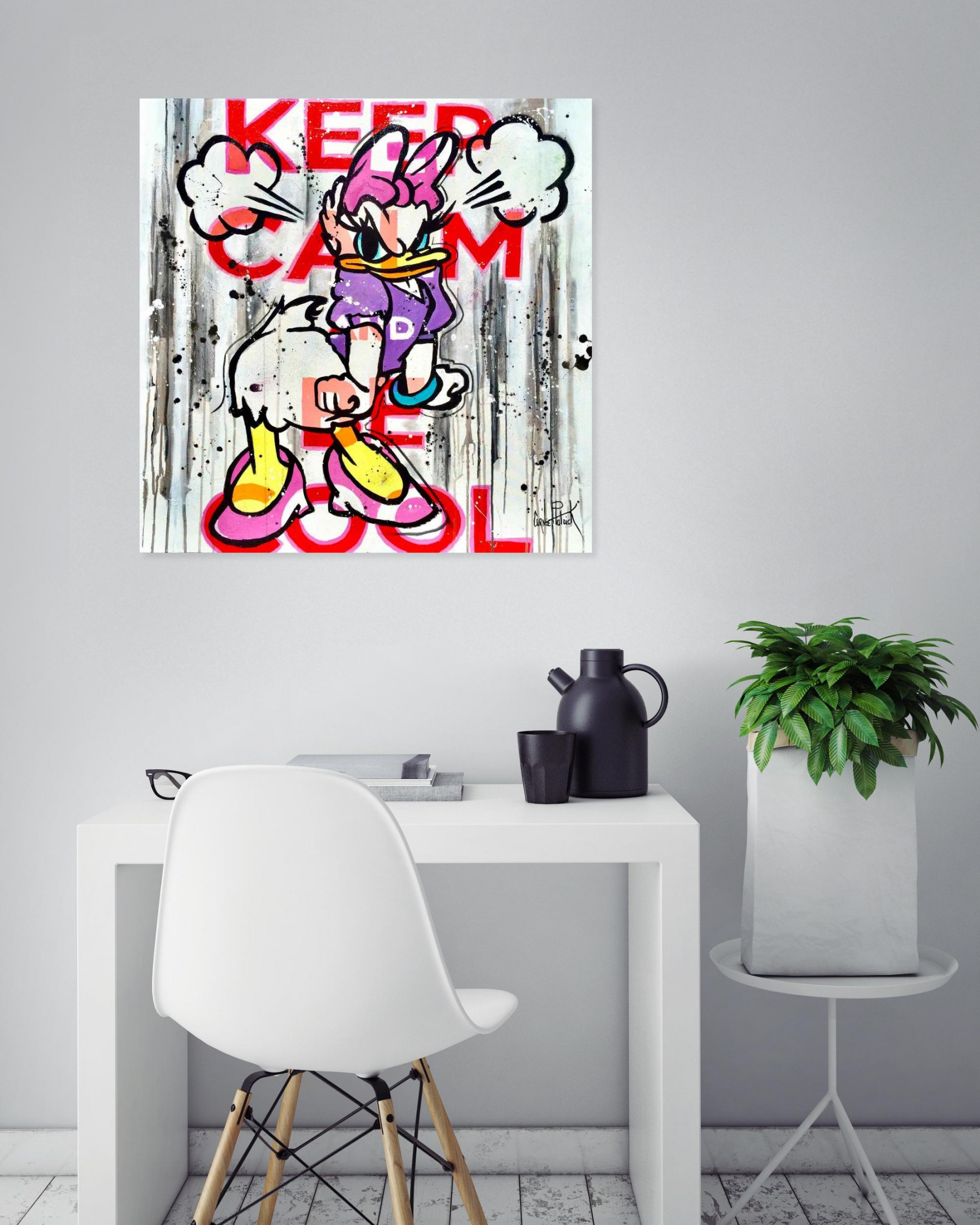 Patrick Cornée, Daisy Duck, peinture - Galerie de vente et d’achat d’art contemporain en ligne Artalistic