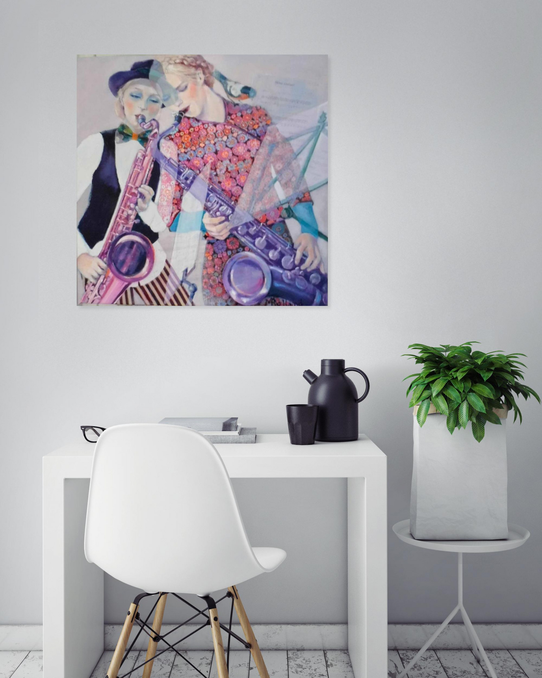 Mireille Rolland, Bleu indigo, peinture - Galerie de vente et d’achat d’art contemporain en ligne Artalistic