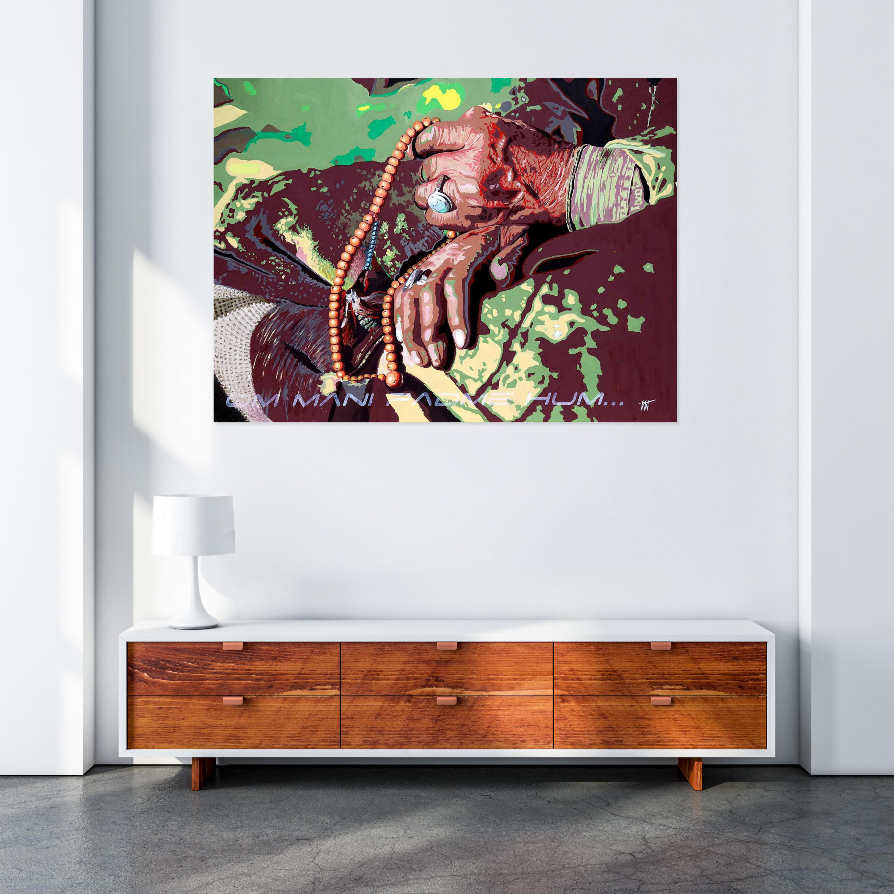 Jean Jacques Venturini, Om mani padme hum, peinture - Galerie de vente et d’achat d’art contemporain en ligne Artalistic