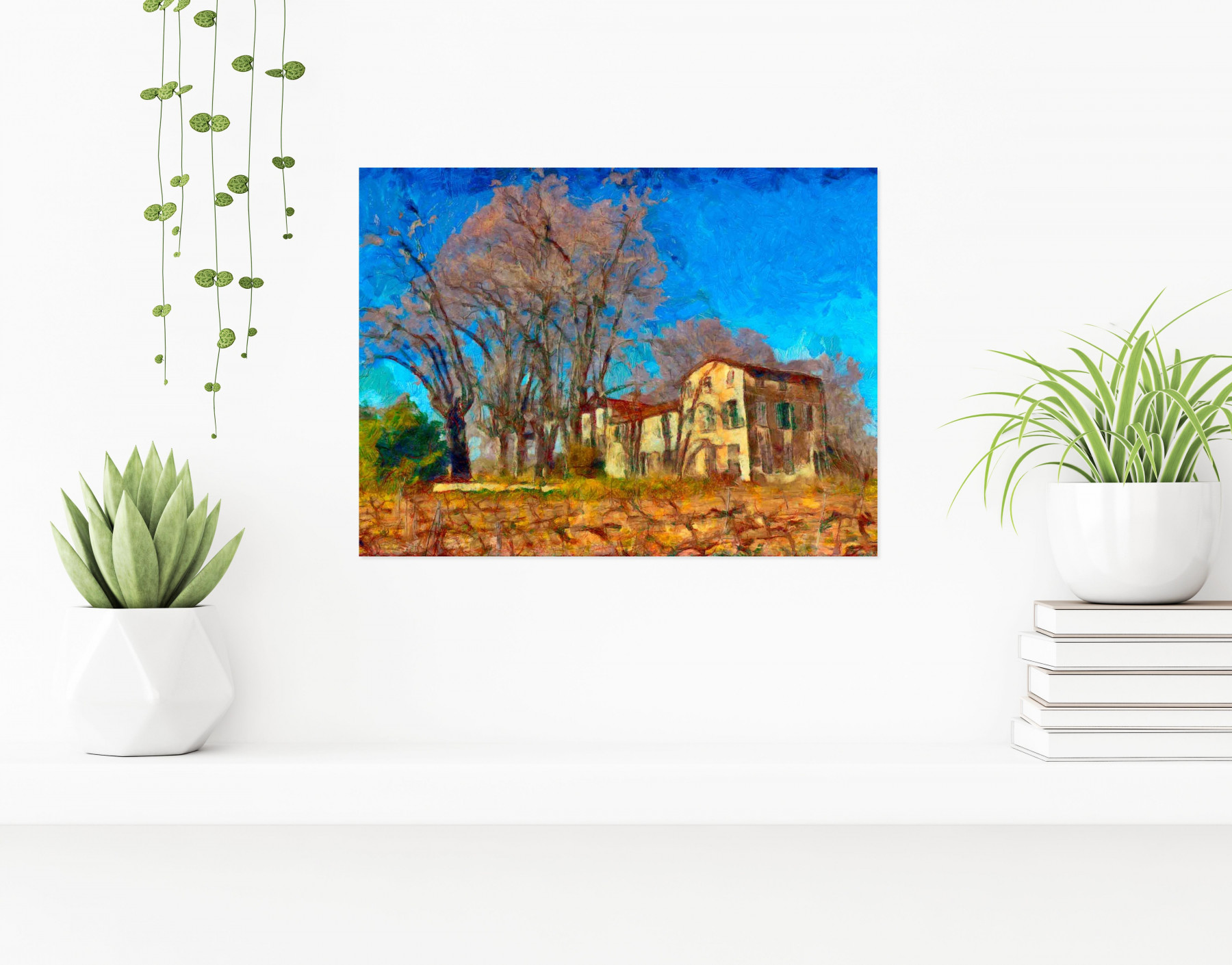 Jean-Louis Bouzou, Bastide dans les vignes, photo - Galerie de vente et d’achat d’art contemporain en ligne Artalistic