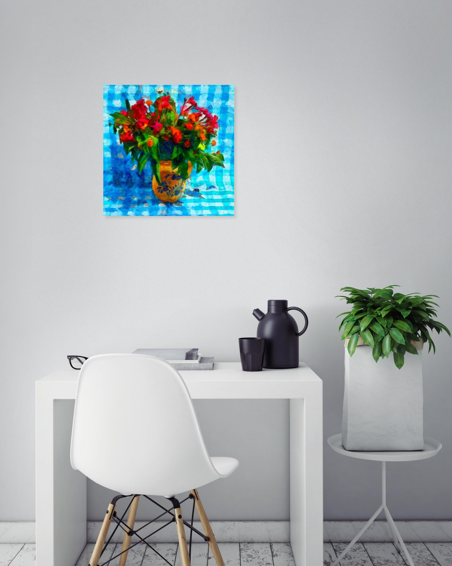 Jean-Louis Bouzou, Bouquet estival, peinture - Galerie de vente et d’achat d’art contemporain en ligne Artalistic