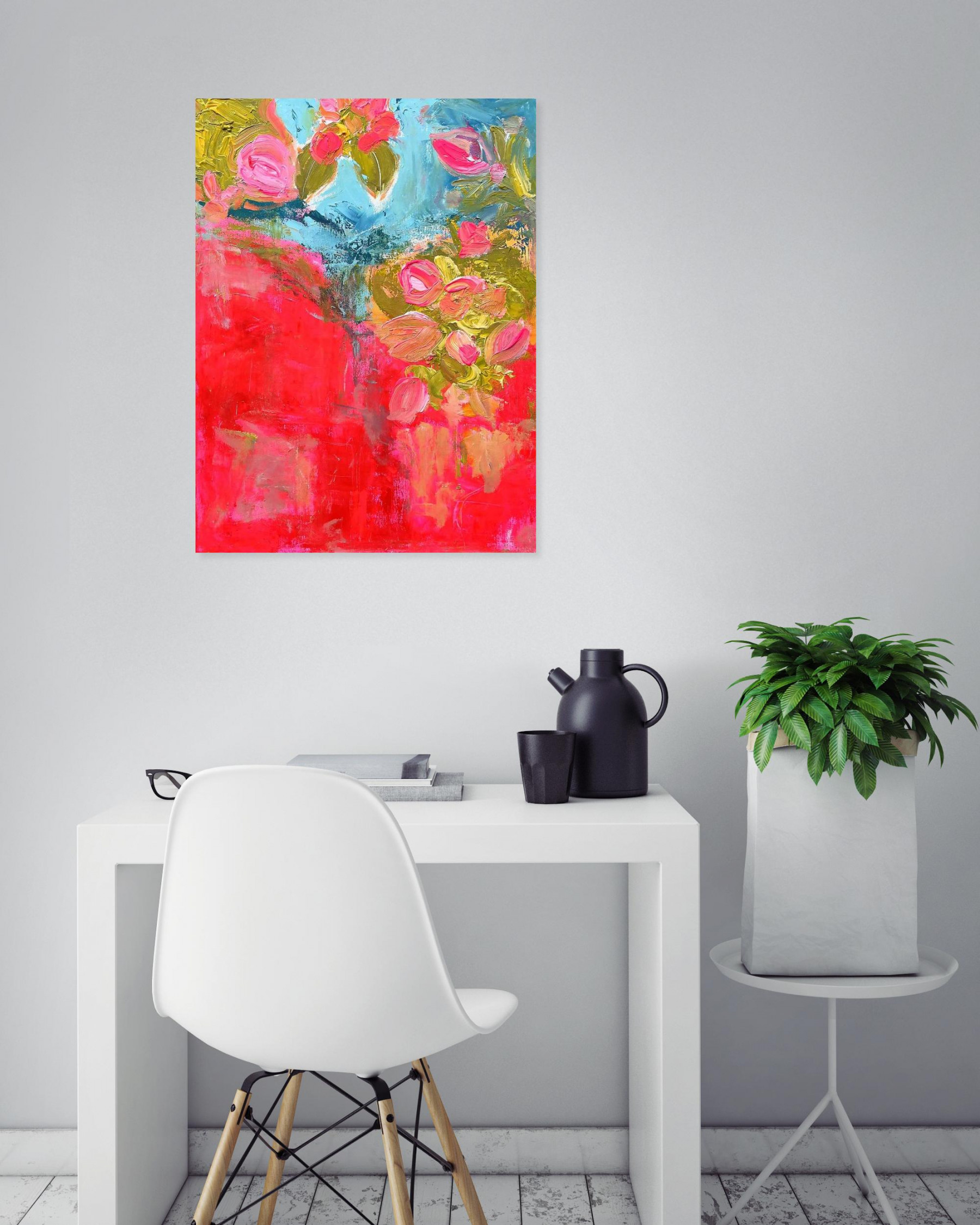 Yvin, L'amour à l'ombre des camélias, Peinture - Galerie de vente et d’achat d’art contemporain en ligne Artalistic
