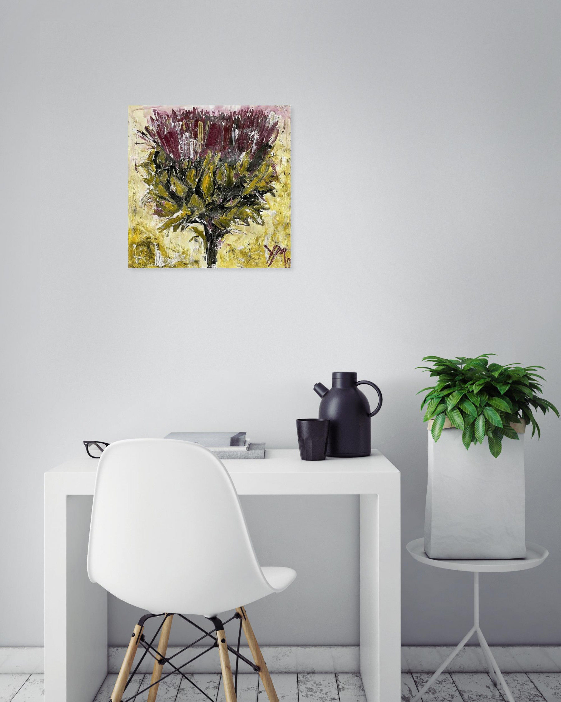 Yvin, Coeur d'artichaut, Peinture - Galerie de vente et d’achat d’art contemporain en ligne Artalistic