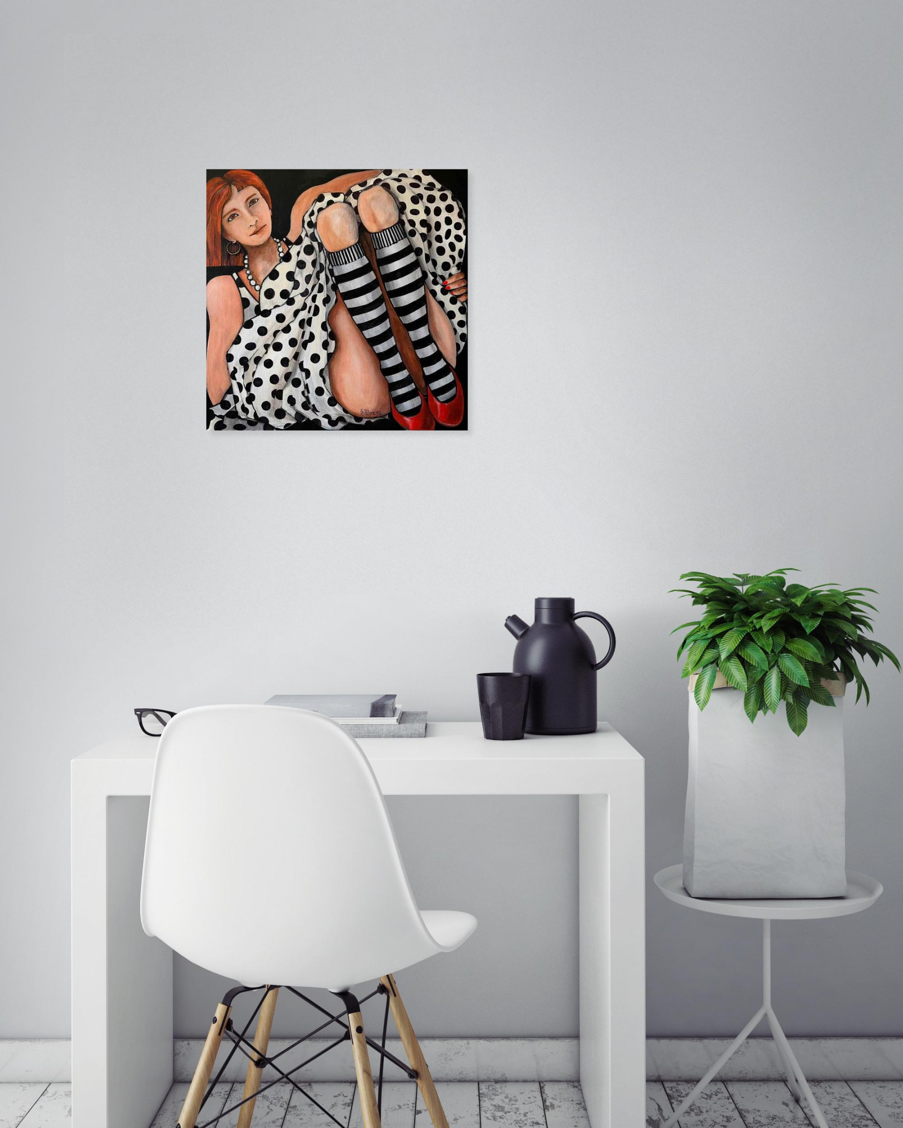 Alain Rouschmeyer, Dans sa bulle, peinture - Galerie de vente et d’achat d’art contemporain en ligne Artalistic