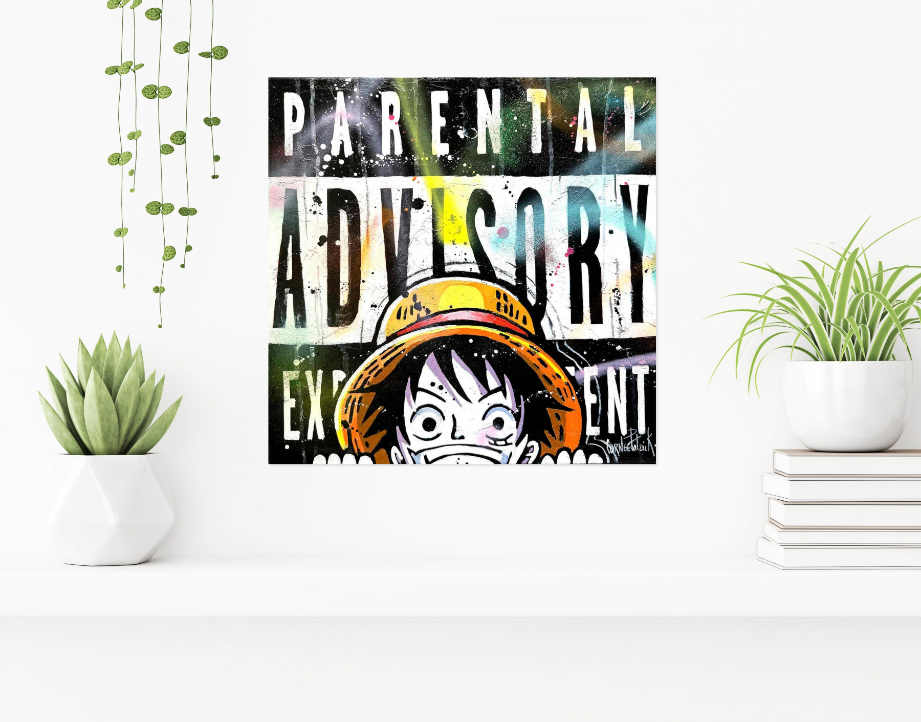 Patrick Cornée, Luffy au chapeau de paille, peinture - Galerie de vente et d’achat d’art contemporain en ligne Artalistic