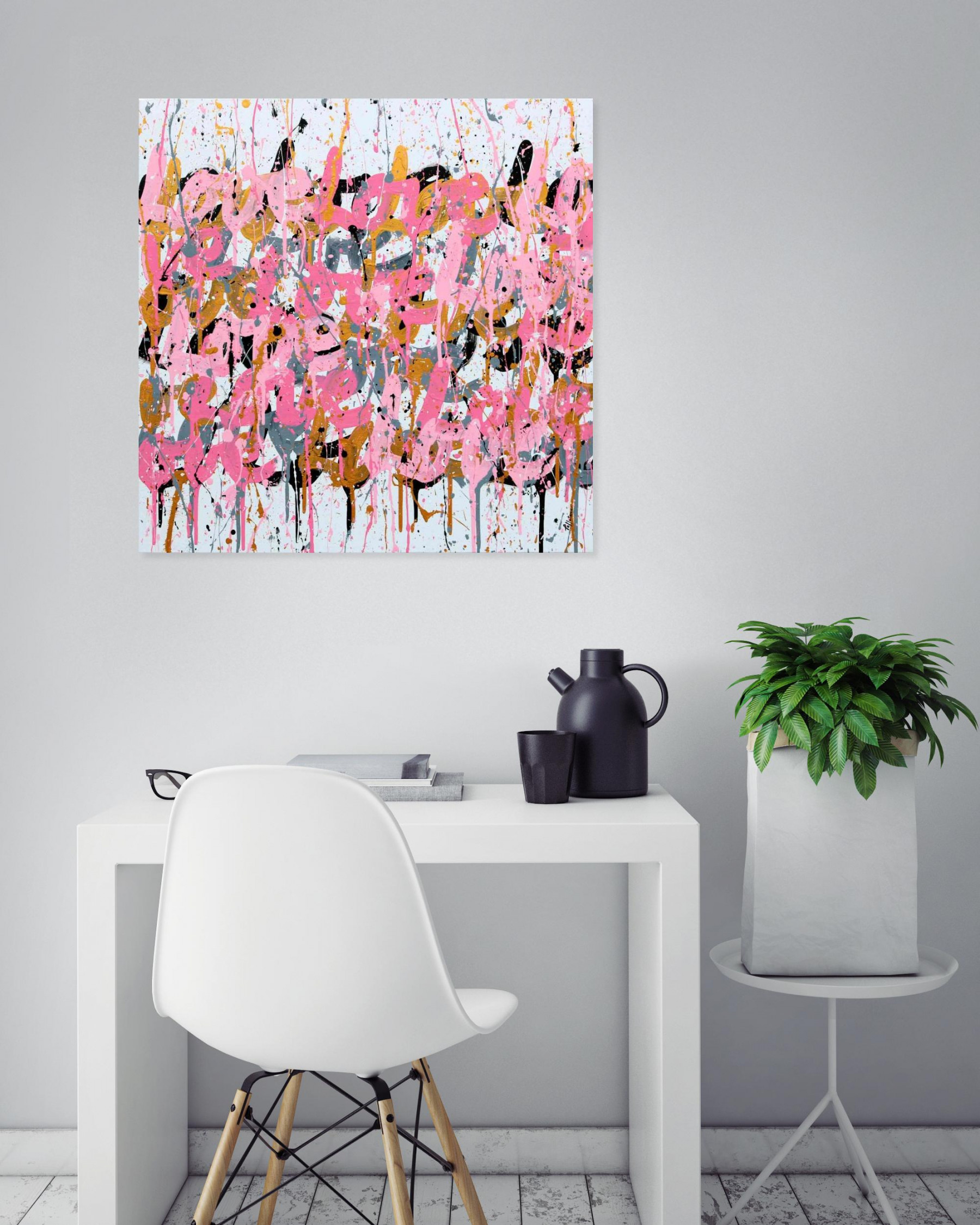 Isabelle Pelletane, Love Gold, peinture - Galerie de vente et d’achat d’art contemporain en ligne Artalistic