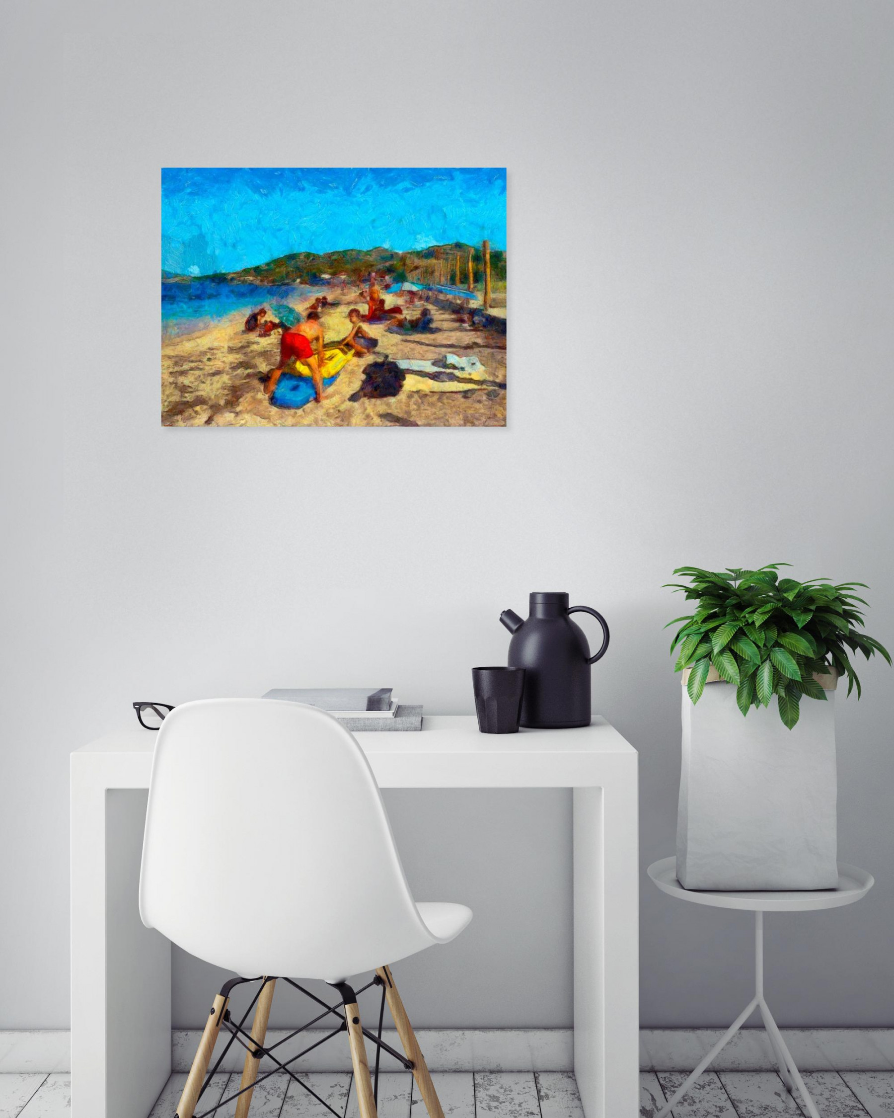 Jean-Louis Bouzou, A la plage, photo - Galerie de vente et d’achat d’art contemporain en ligne Artalistic