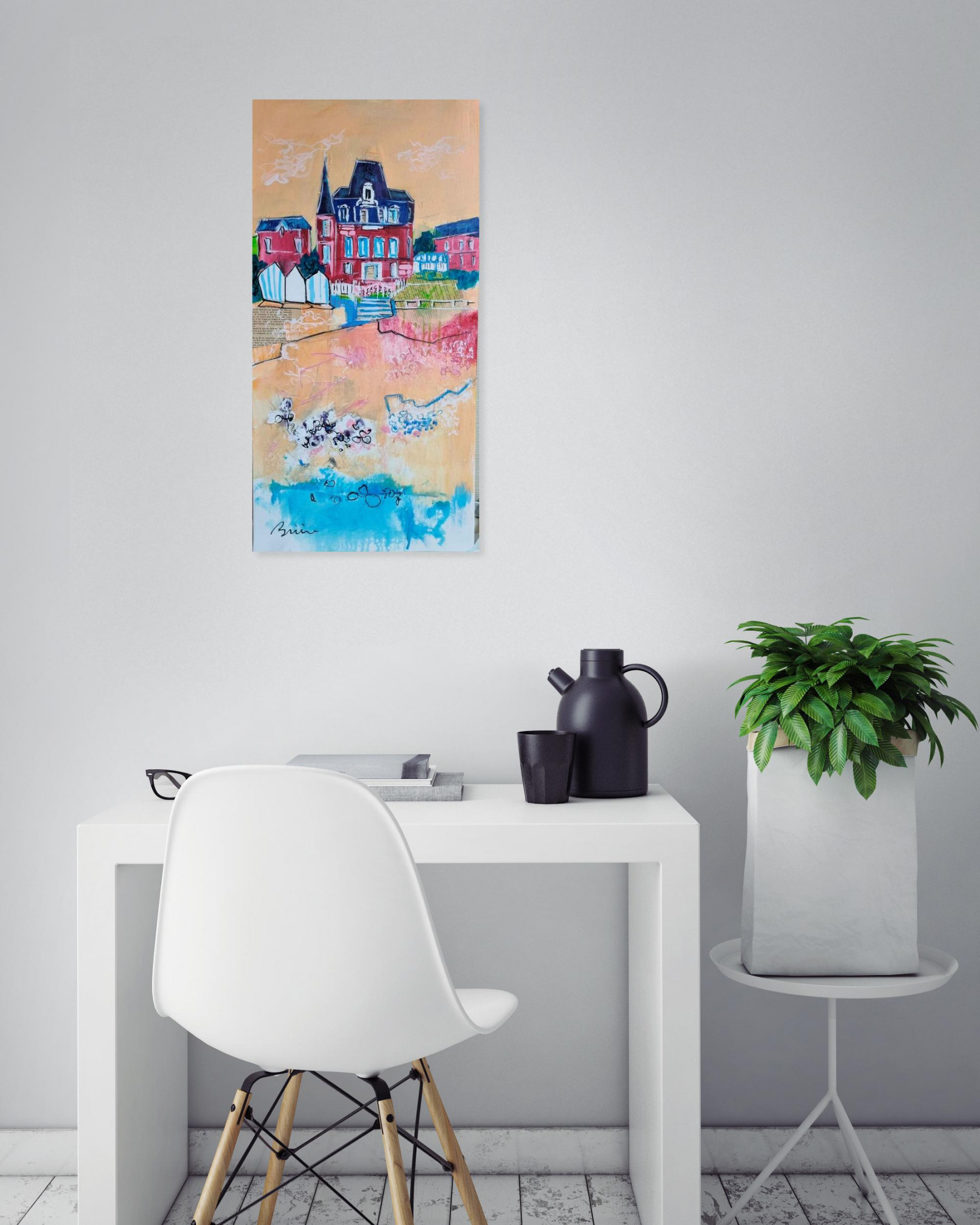Patrick Briere, La villa Salacrou, peinture - Galerie de vente et d’achat d’art contemporain en ligne Artalistic