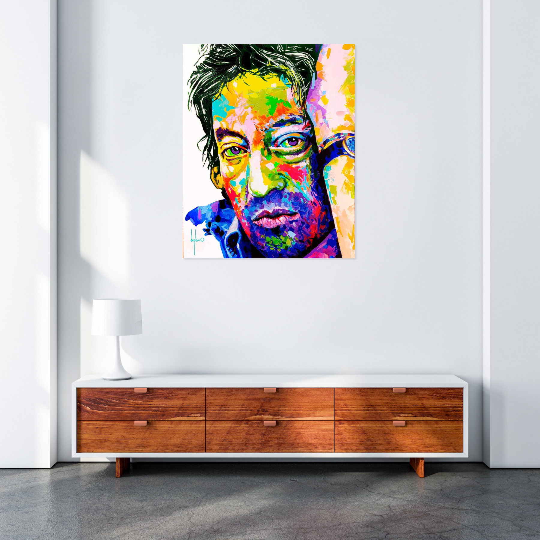 Deplano, Gainsbourg, peinture - Galerie de vente et d’achat d’art contemporain en ligne Artalistic