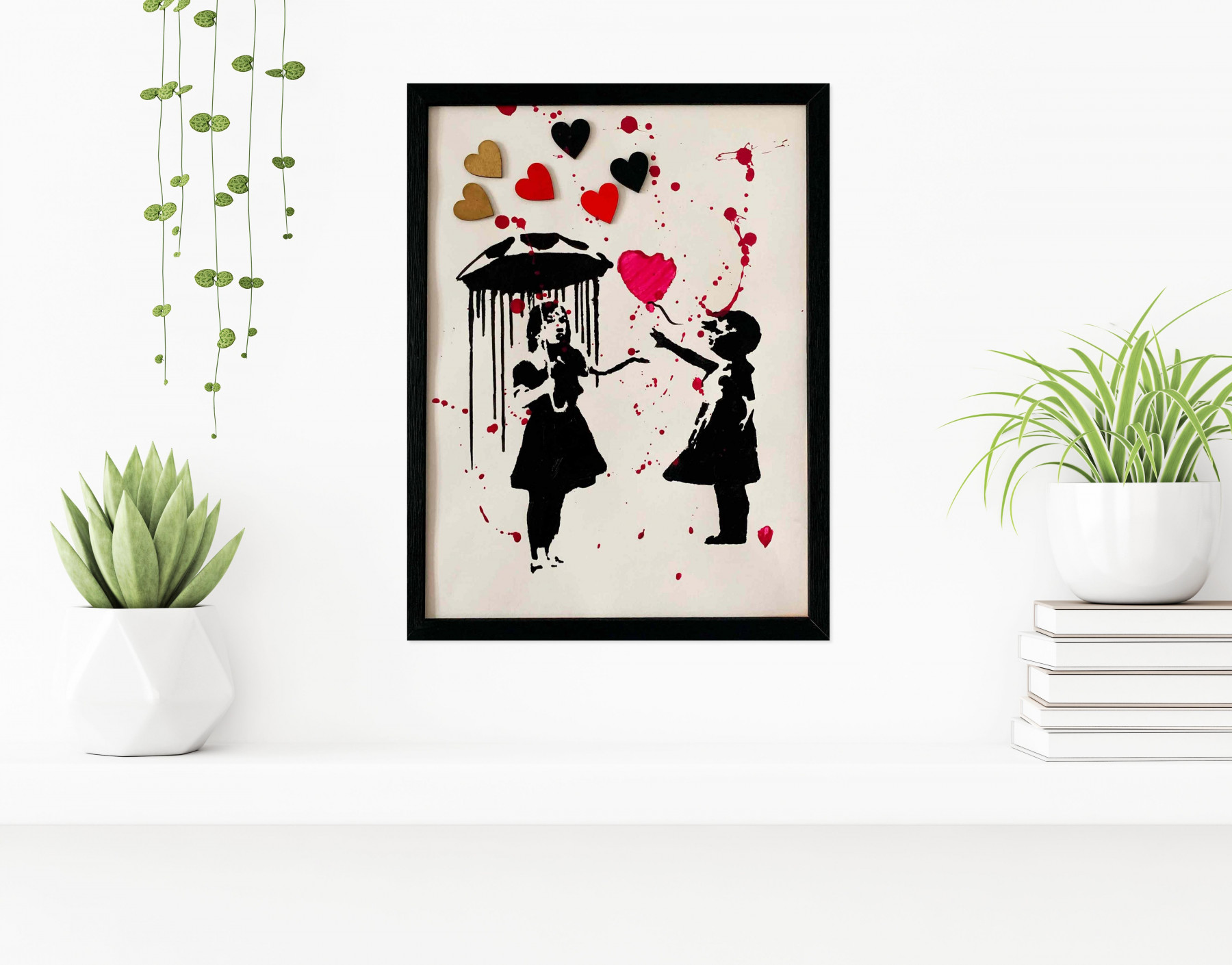 Rose, Raining, peinture - Galerie de vente et d’achat d’art contemporain en ligne Artalistic