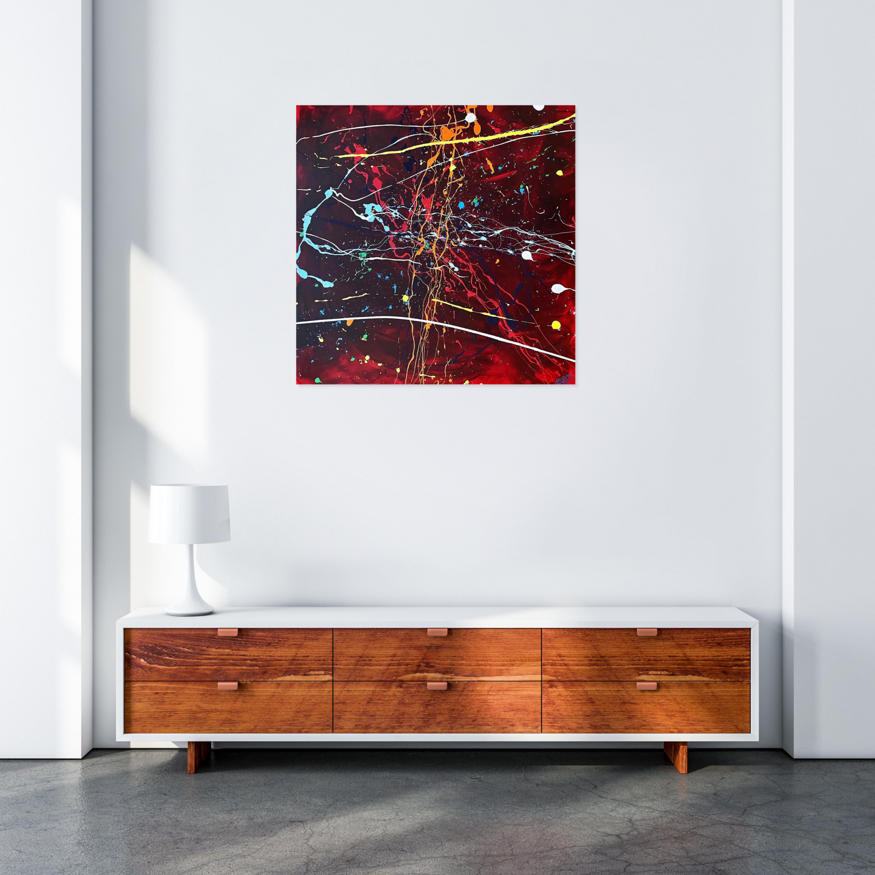EB5, Et si le soleil était rouge ?, Peinture - Galerie de vente et d’achat d’art contemporain en ligne Artalistic
