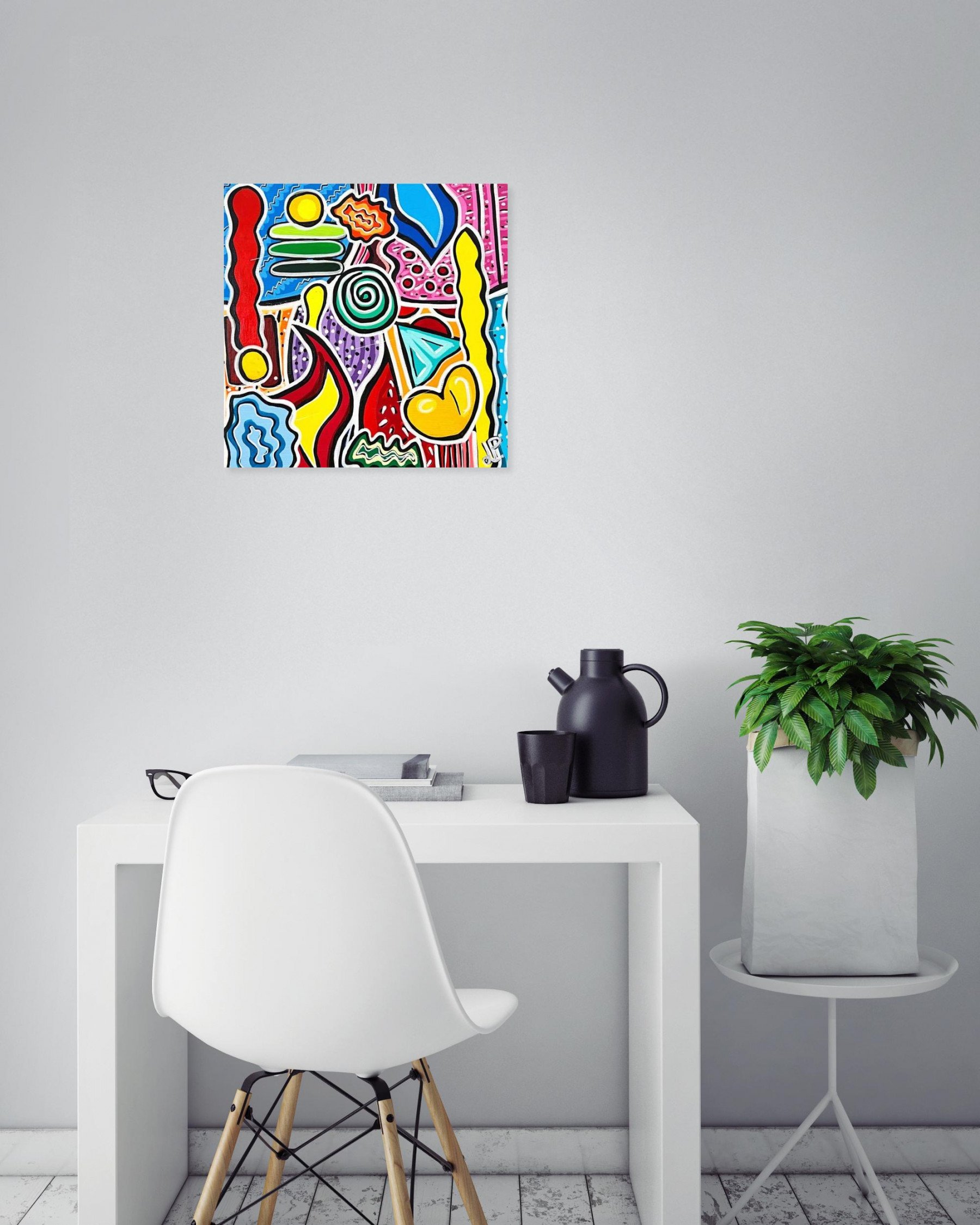 Lutti’s Korner, A Jittery Party, Peinture - Galerie de vente et d’achat d’art contemporain en ligne Artalistic