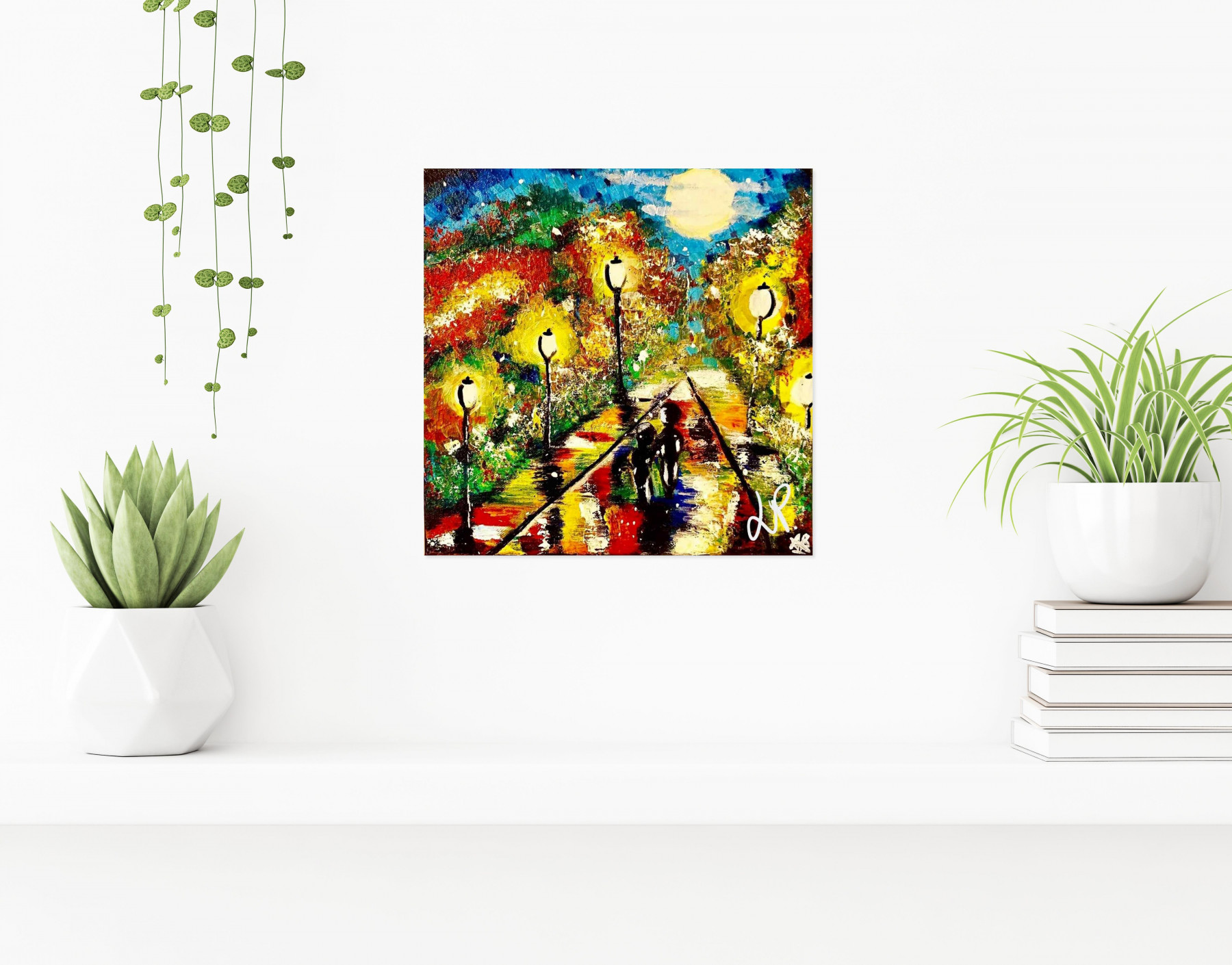 Lutti’s Korner, Midnight Stroll, Peinture - Galerie de vente et d’achat d’art contemporain en ligne Artalistic