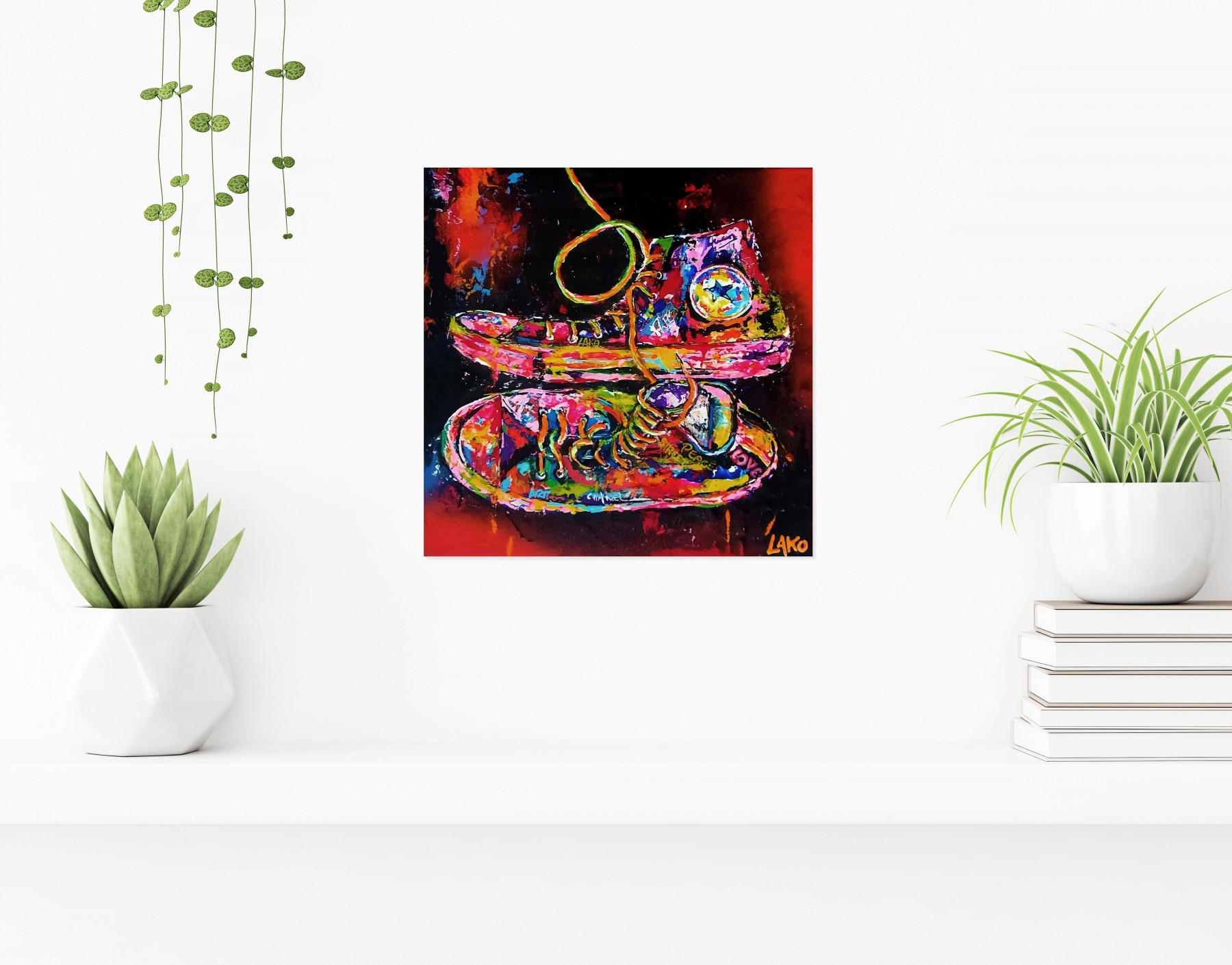 LAKO, Bien dans mes baskets, Peinture - Galerie de vente et d’achat d’art contemporain en ligne Artalistic