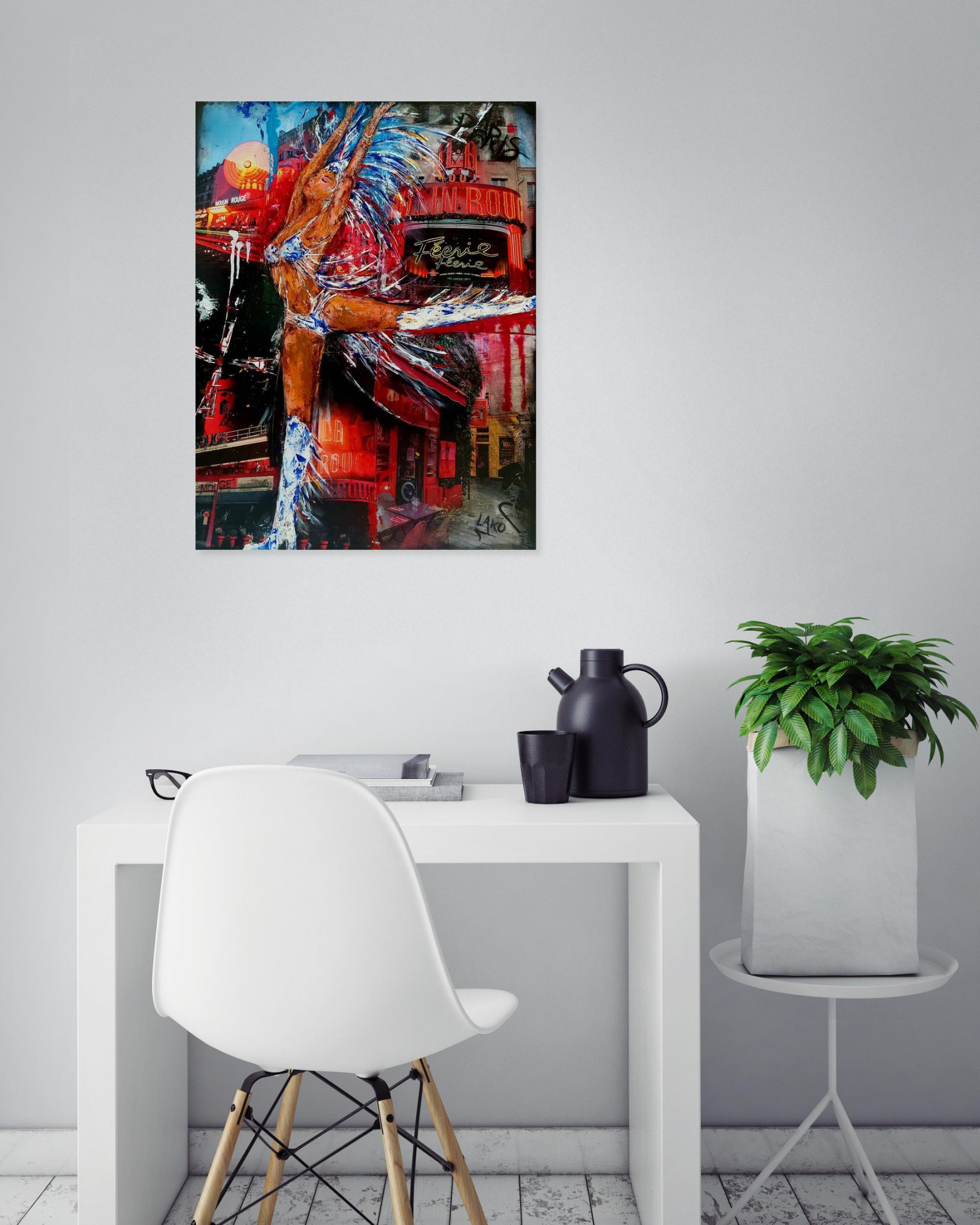 LAKO, Moulin rouge, Peinture - Galerie de vente et d’achat d’art contemporain en ligne Artalistic