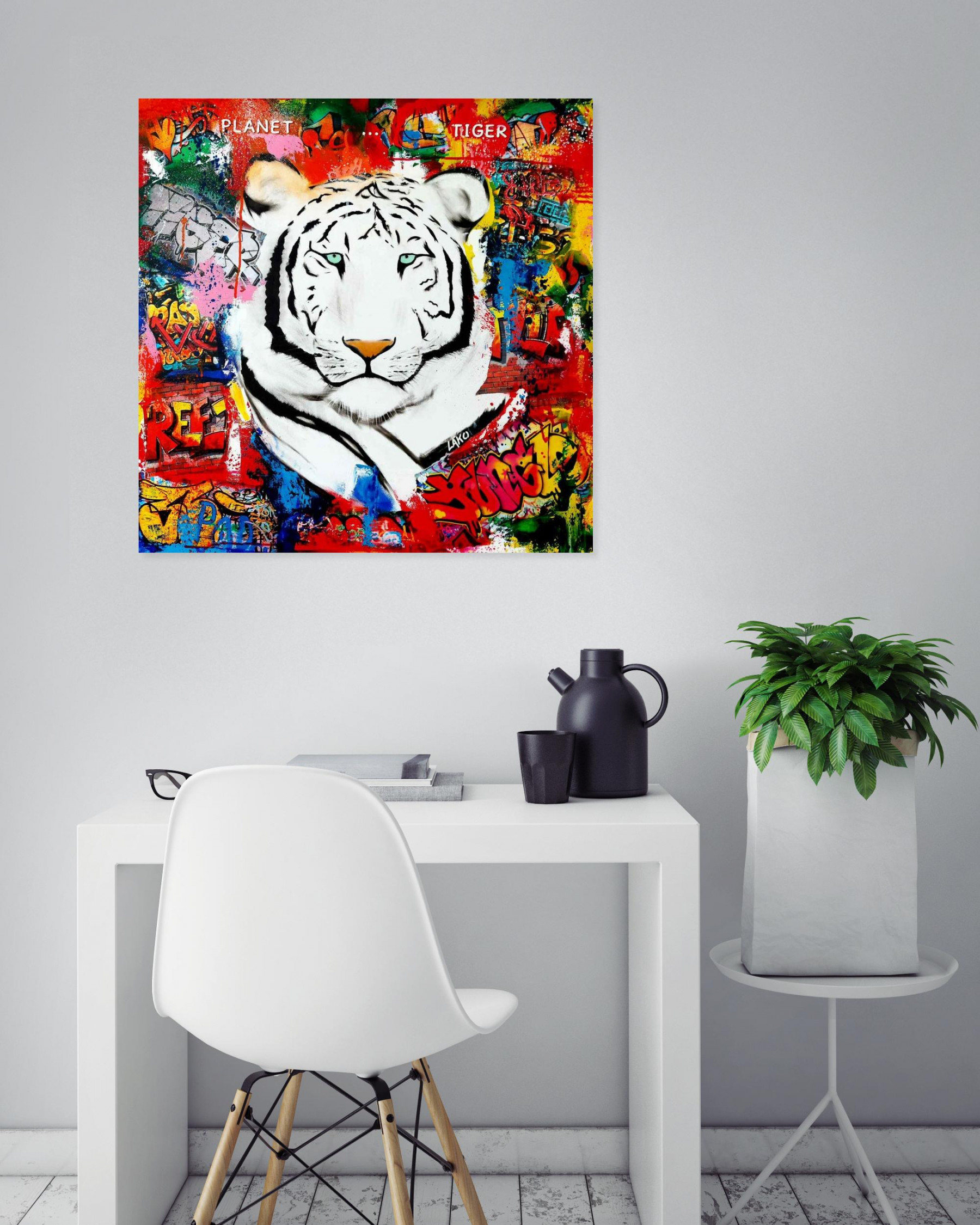 LAKO, Planet Tiger, Peinture - Galerie de vente et d’achat d’art contemporain en ligne Artalistic
