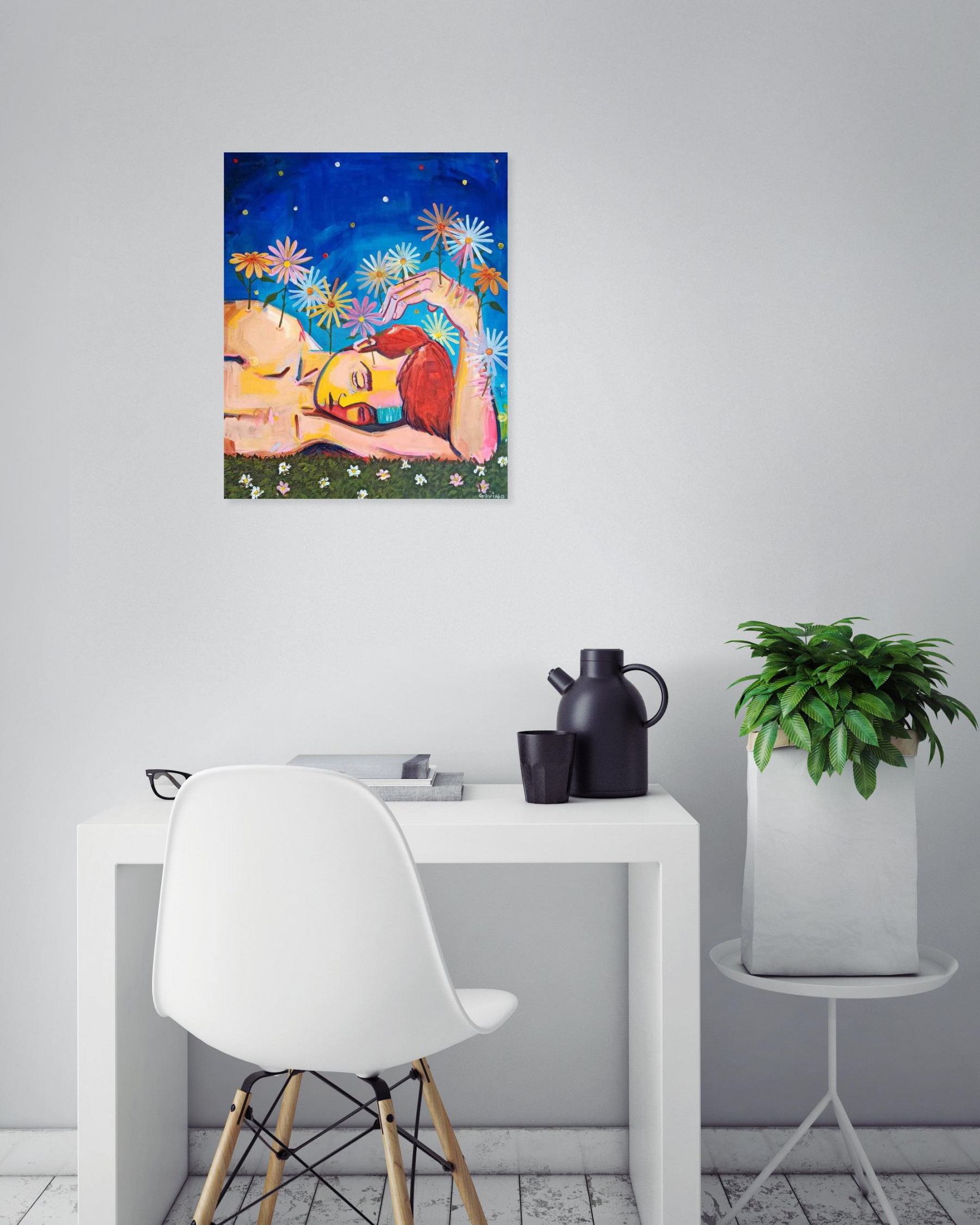 Sebastián, Pendant que tu dormais, Peinture - Galerie de vente et d’achat d’art contemporain en ligne Artalistic
