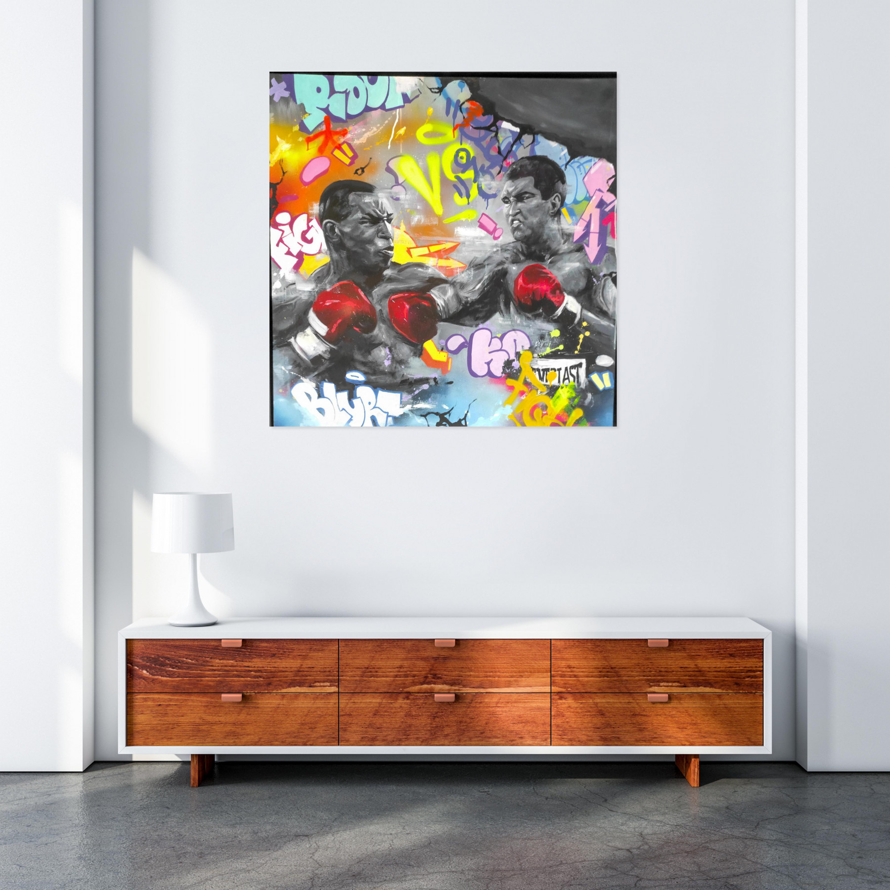 Blure, Fight night, peinture - Galerie de vente et d’achat d’art contemporain en ligne Artalistic