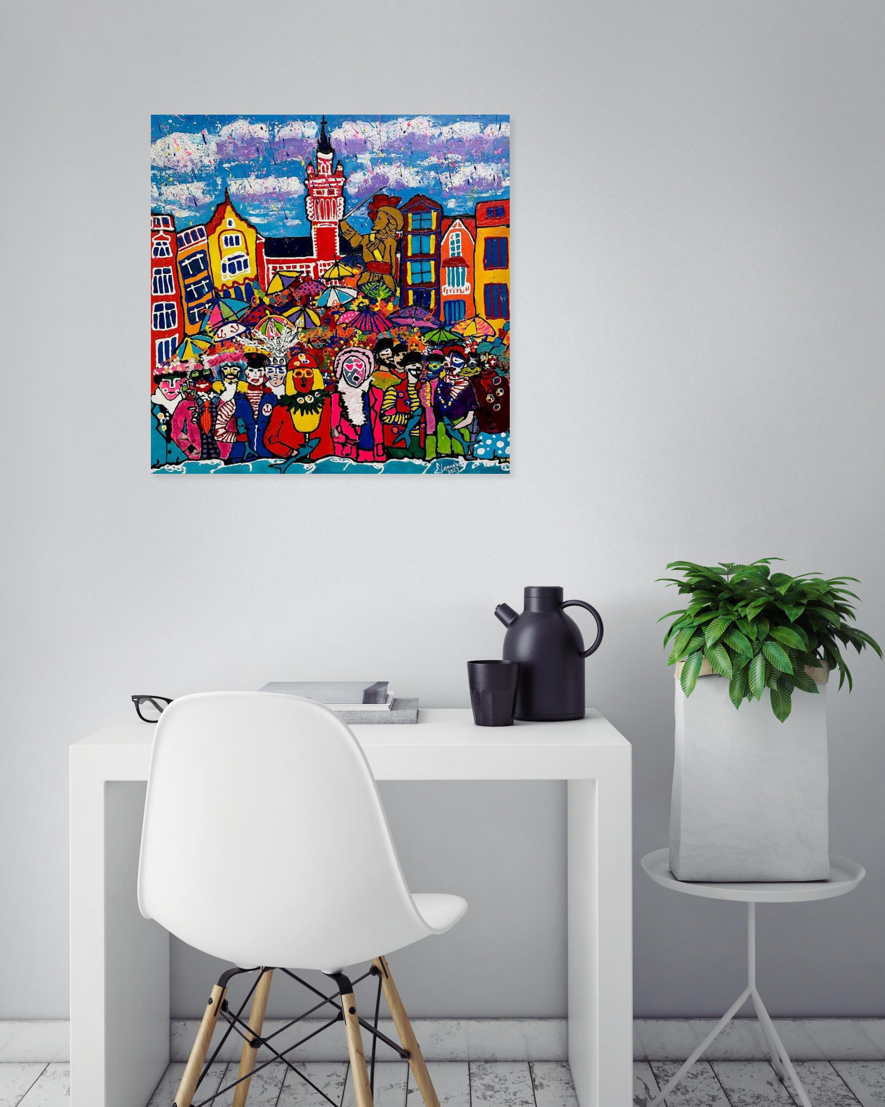 Elena Lanceleux, Le carnaval, Peinture - Galerie de vente et d’achat d’art contemporain en ligne Artalistic
