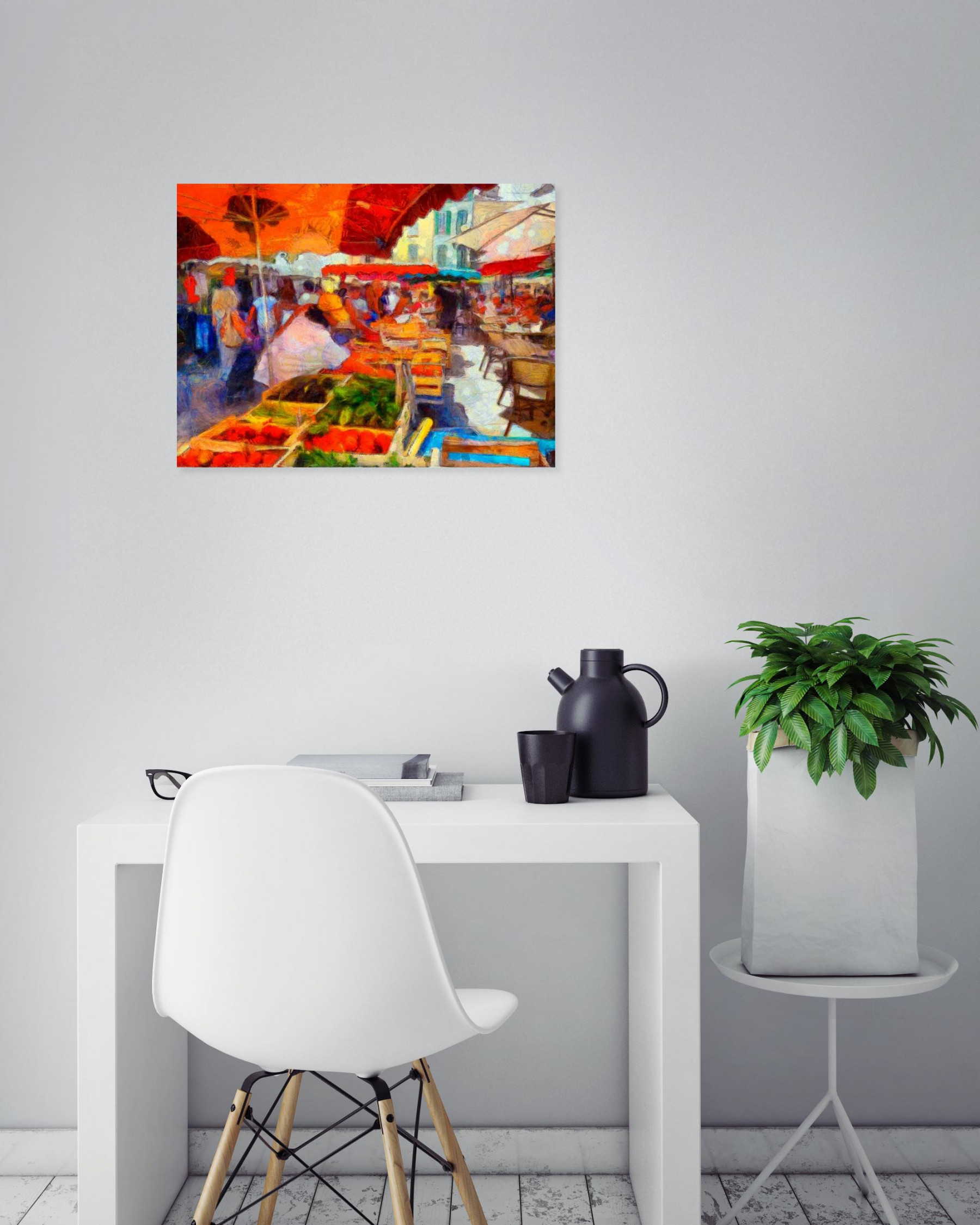 Jean-Louis Bouzou, Jour de marché, photo - Galerie de vente et d’achat d’art contemporain en ligne Artalistic