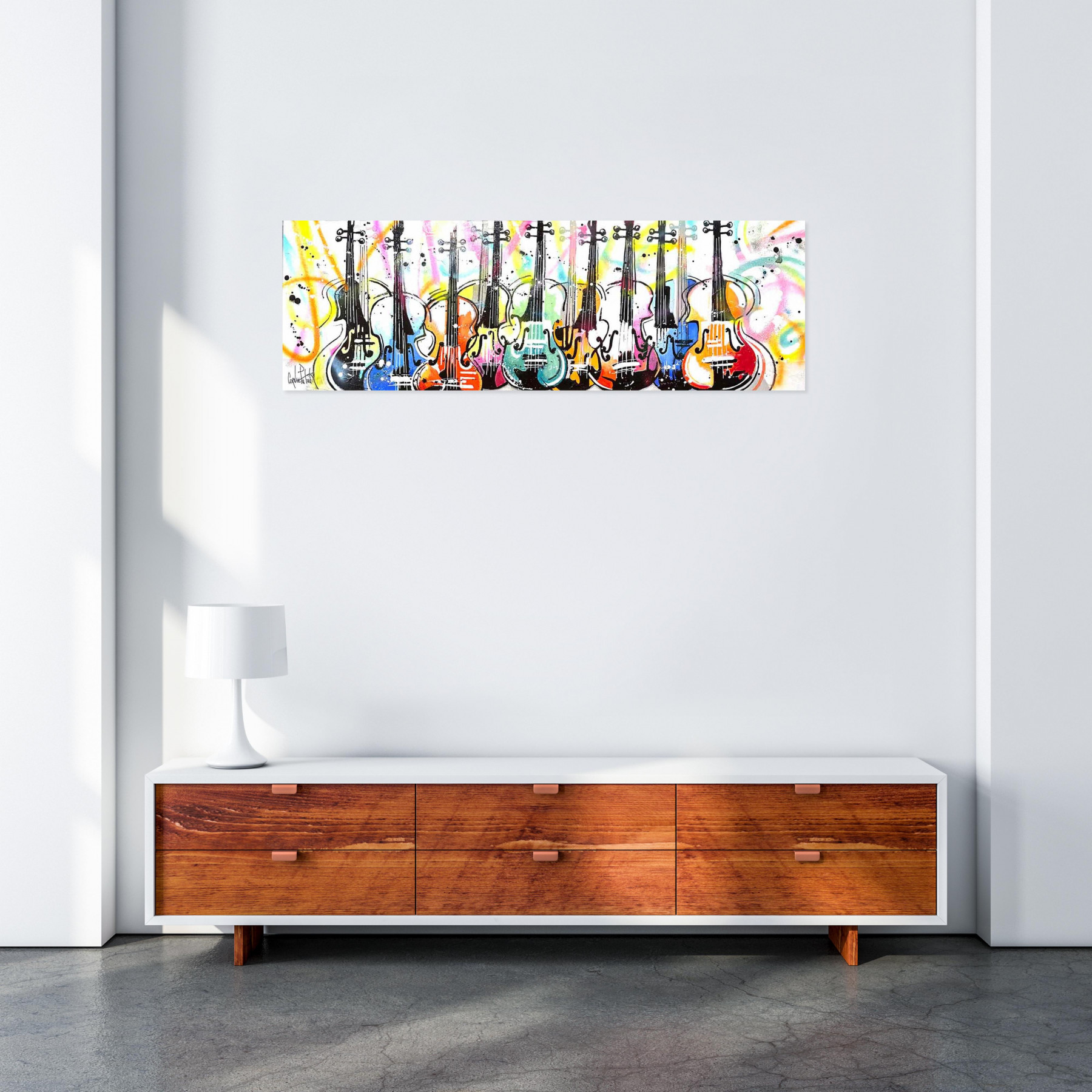 Patrick Cornée, Variations for pop violins, peinture - Galerie de vente et d’achat d’art contemporain en ligne Artalistic