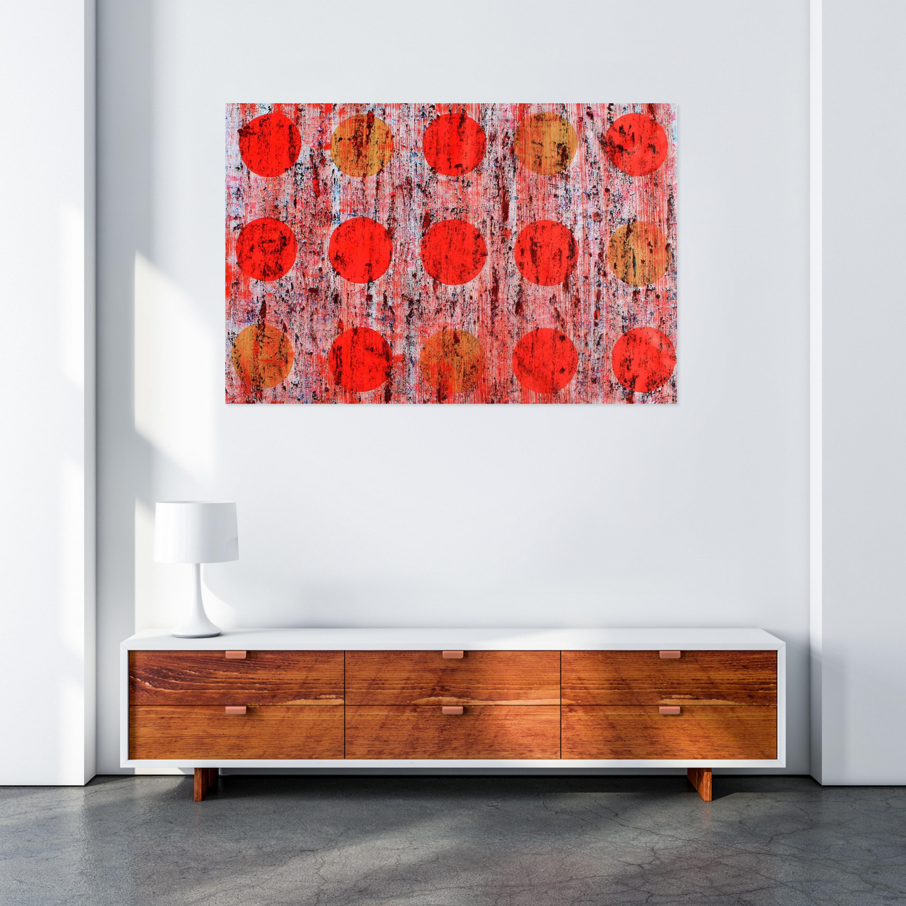 Chetan Katigar, Red lines, peinture - Galerie de vente et d’achat d’art contemporain en ligne Artalistic