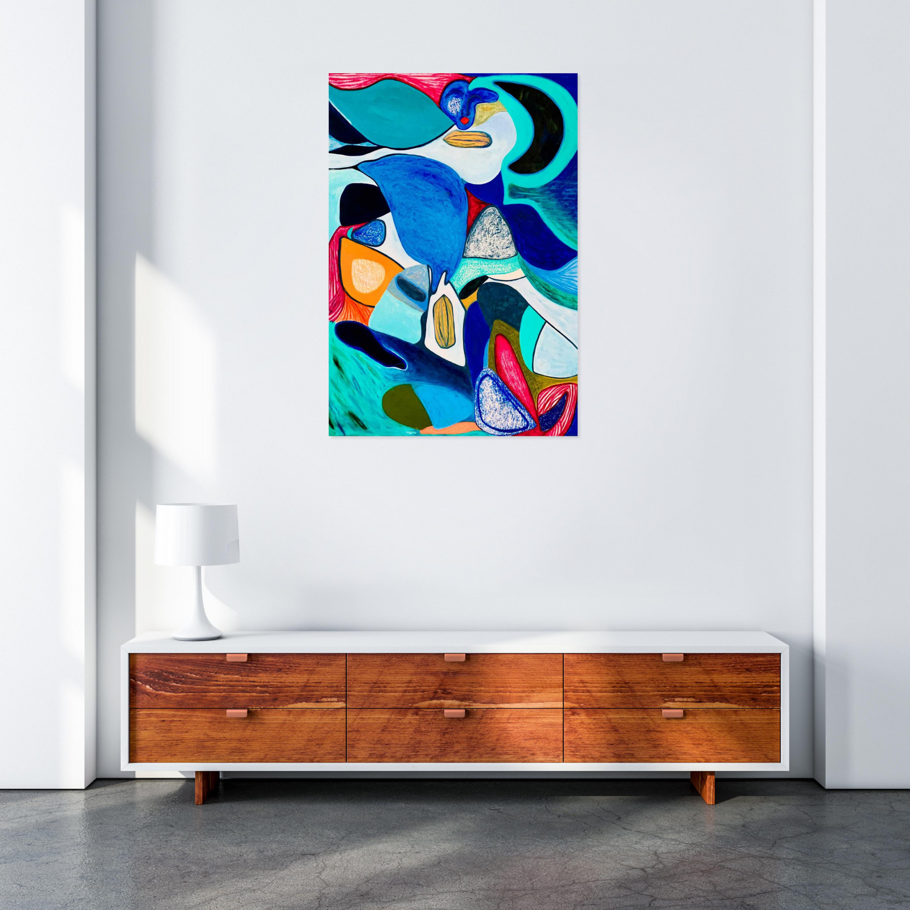Agathe Daher, Rêve bleu, peinture - Galerie de vente et d’achat d’art contemporain en ligne Artalistic