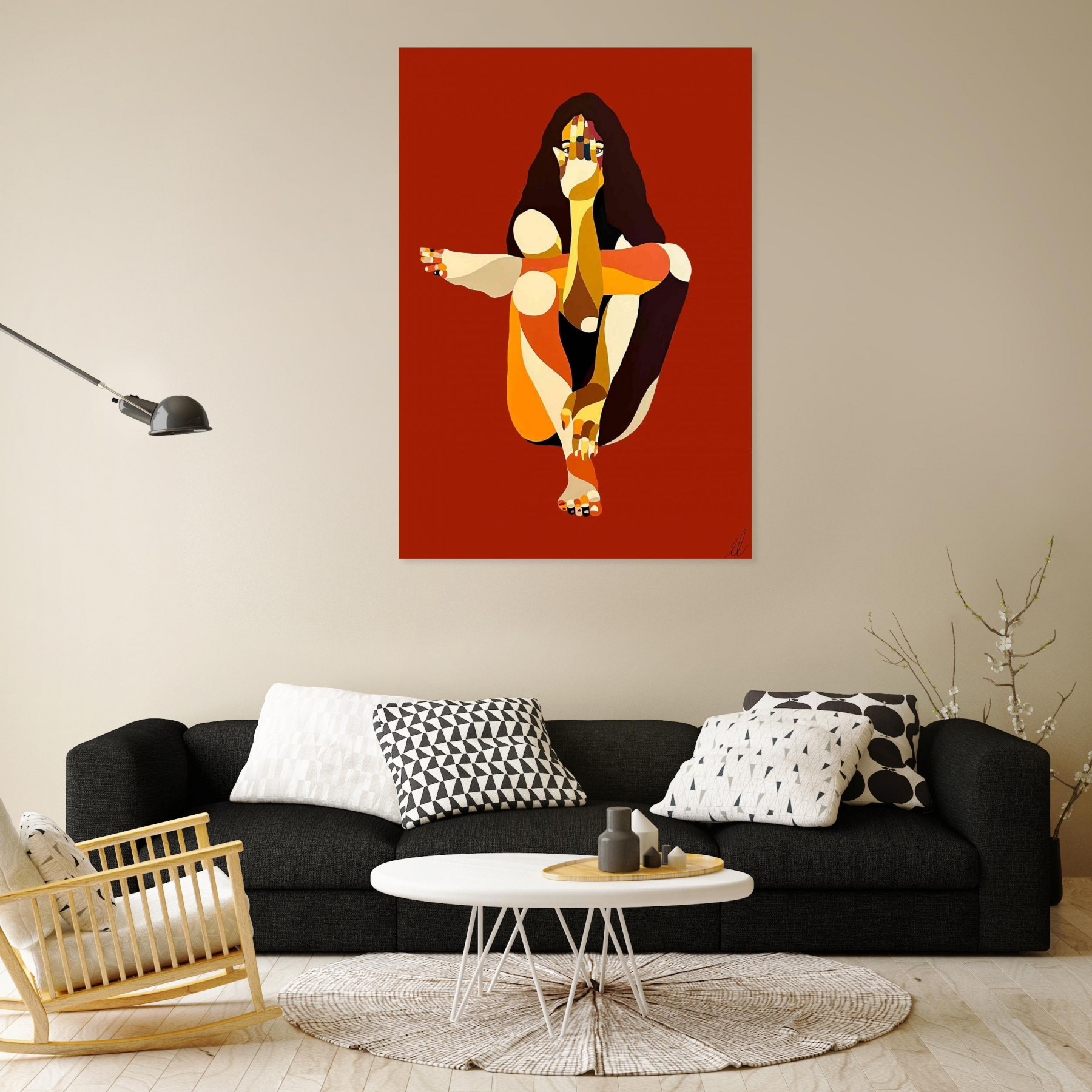 Eva Lamaignere, Cachée avec allure, peinture - Galerie de vente et d’achat d’art contemporain en ligne Artalistic