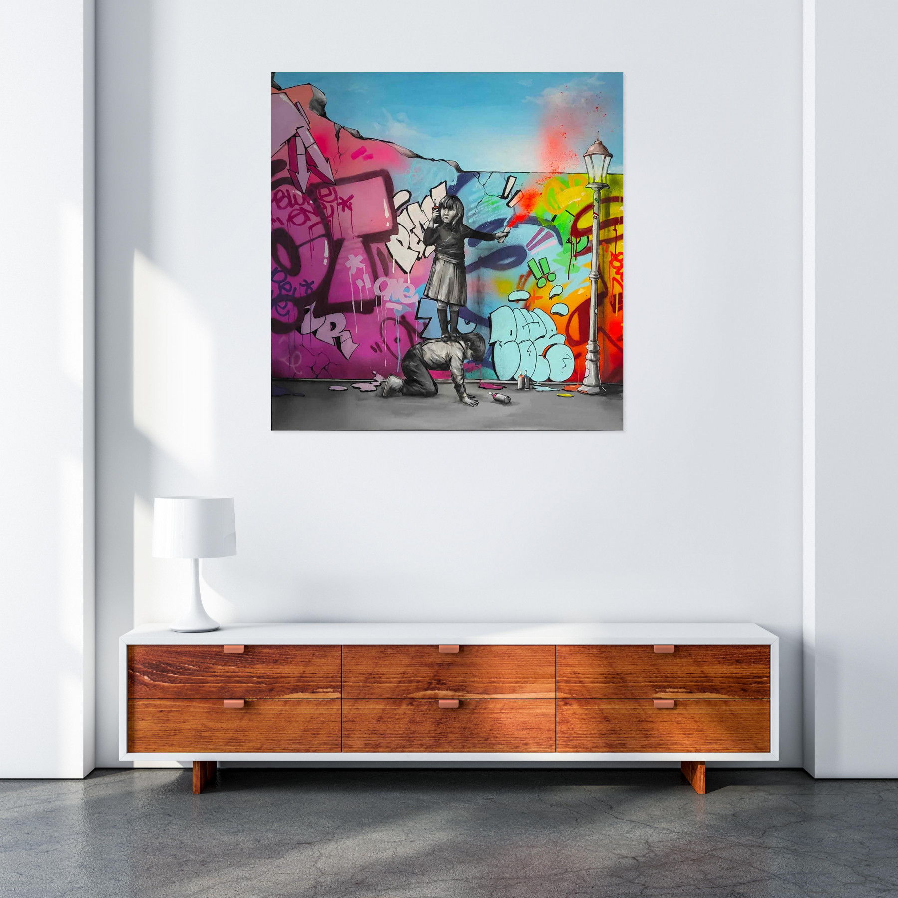 Blure, Need a help, peinture - Galerie de vente et d’achat d’art contemporain en ligne Artalistic