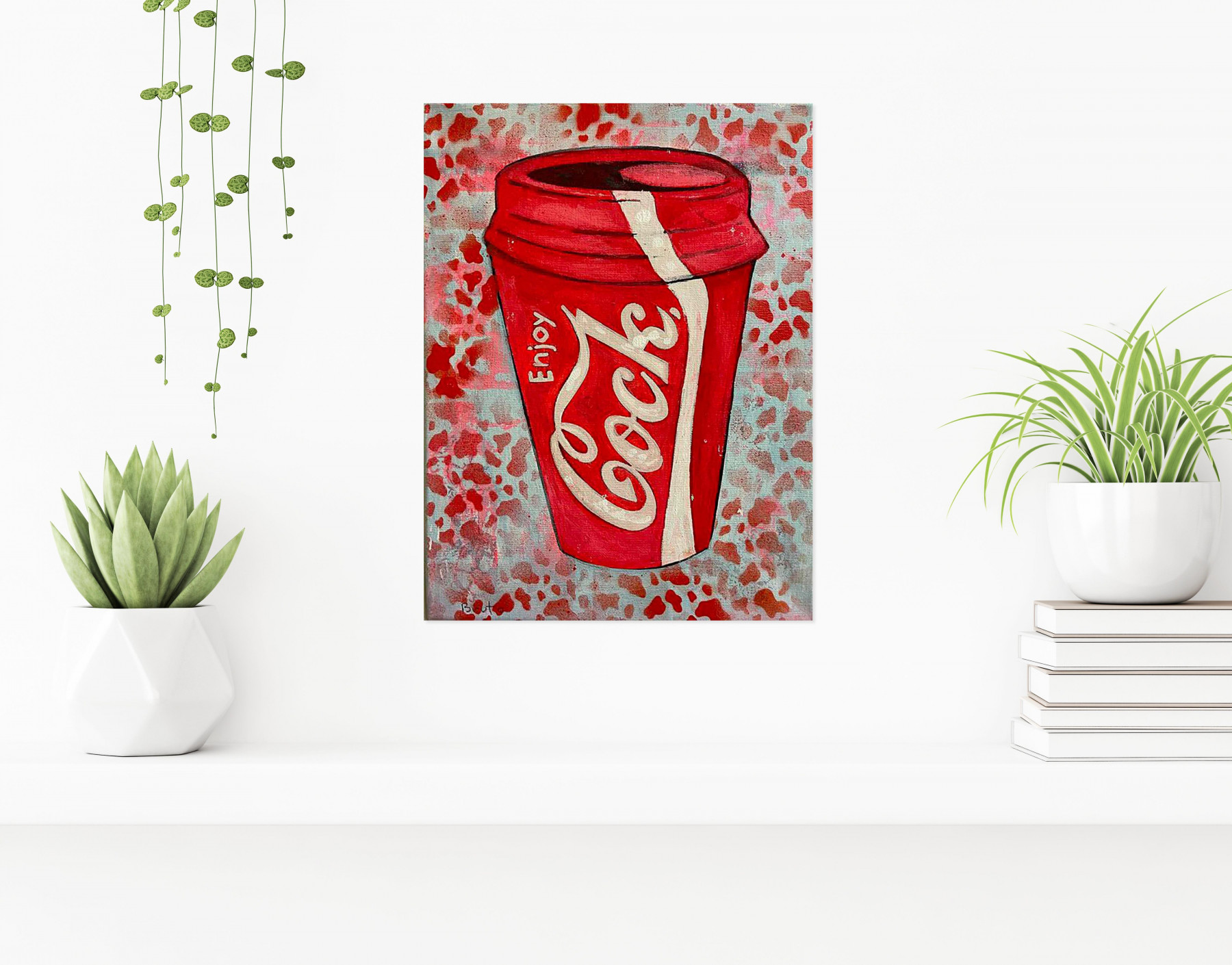 Bruto, Enjoy cock, peinture - Galerie de vente et d’achat d’art contemporain en ligne Artalistic