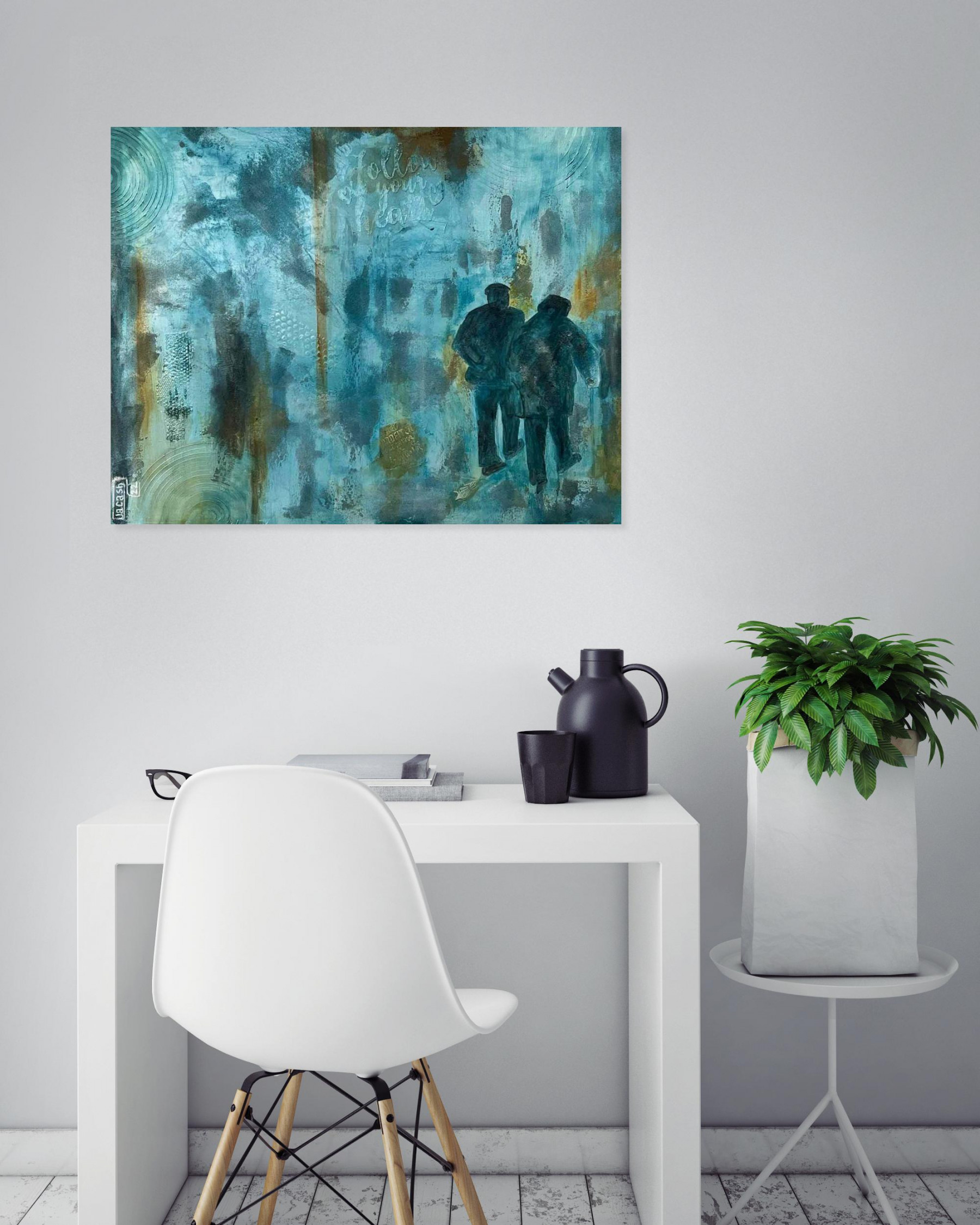 Jacash, Follow your heart, peinture - Galerie de vente et d’achat d’art contemporain en ligne Artalistic