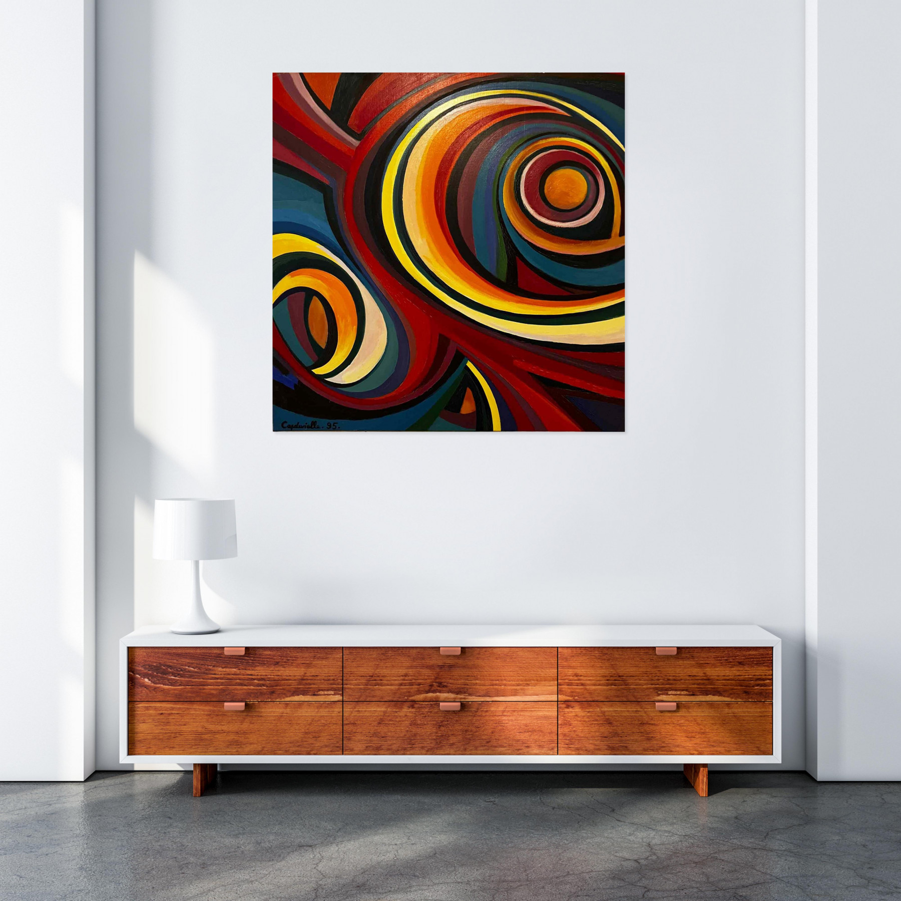 Alain Capdevielle, Composition 5, peinture - Galerie de vente et d’achat d’art contemporain en ligne Artalistic