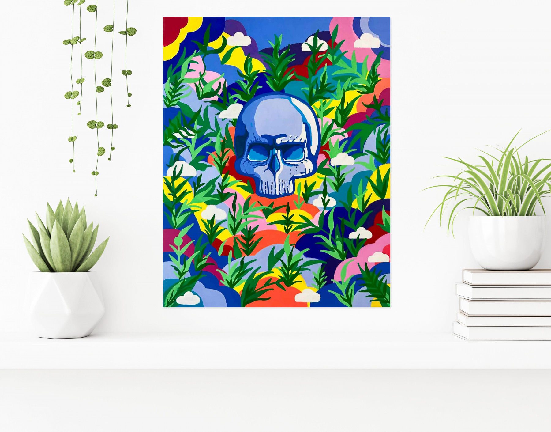 Vincent M, Tête dans les nuages, peinture - Galerie de vente et d’achat d’art contemporain en ligne Artalistic