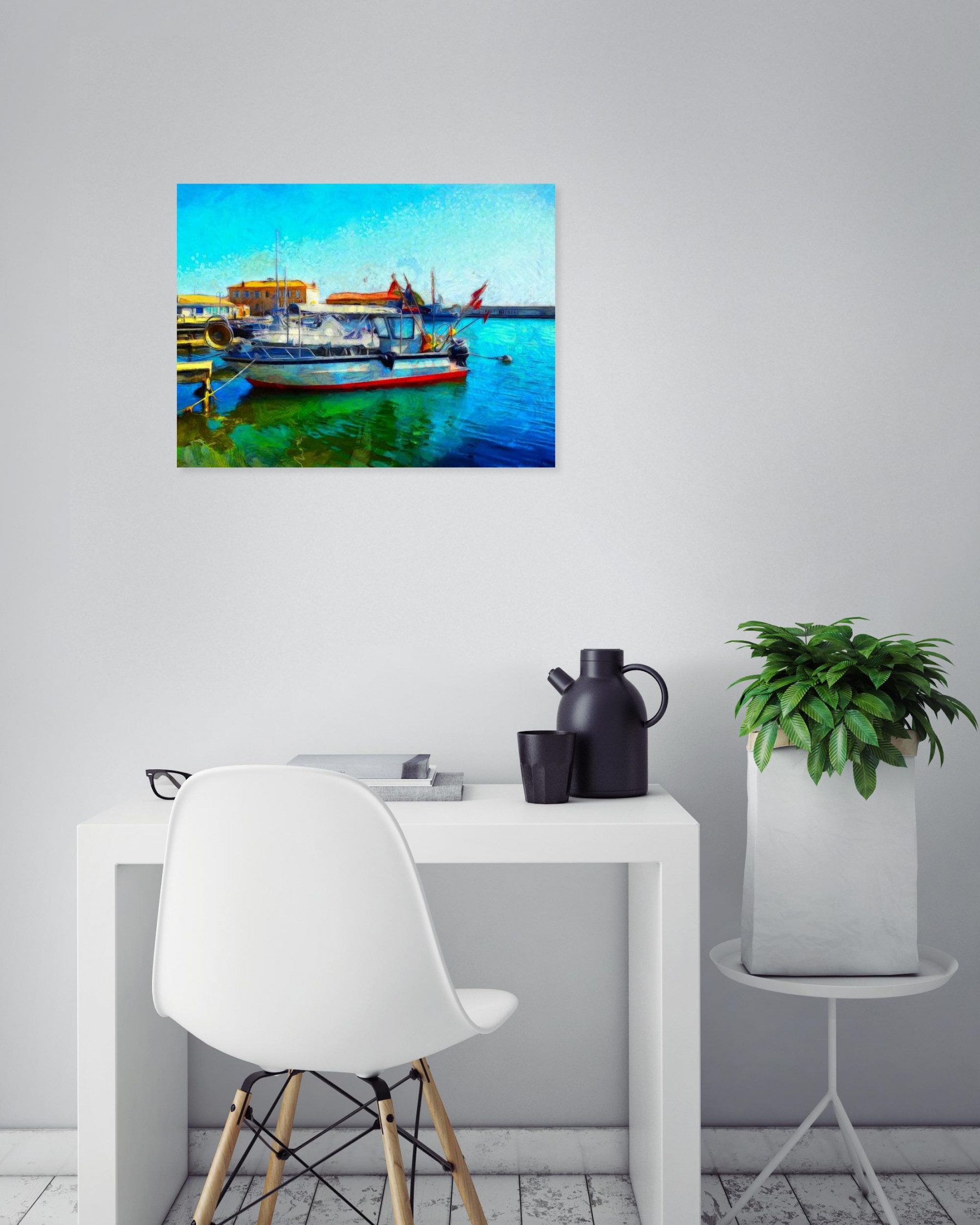Jean-Louis Bouzou, Bateau de pêche, photo - Galerie de vente et d’achat d’art contemporain en ligne Artalistic