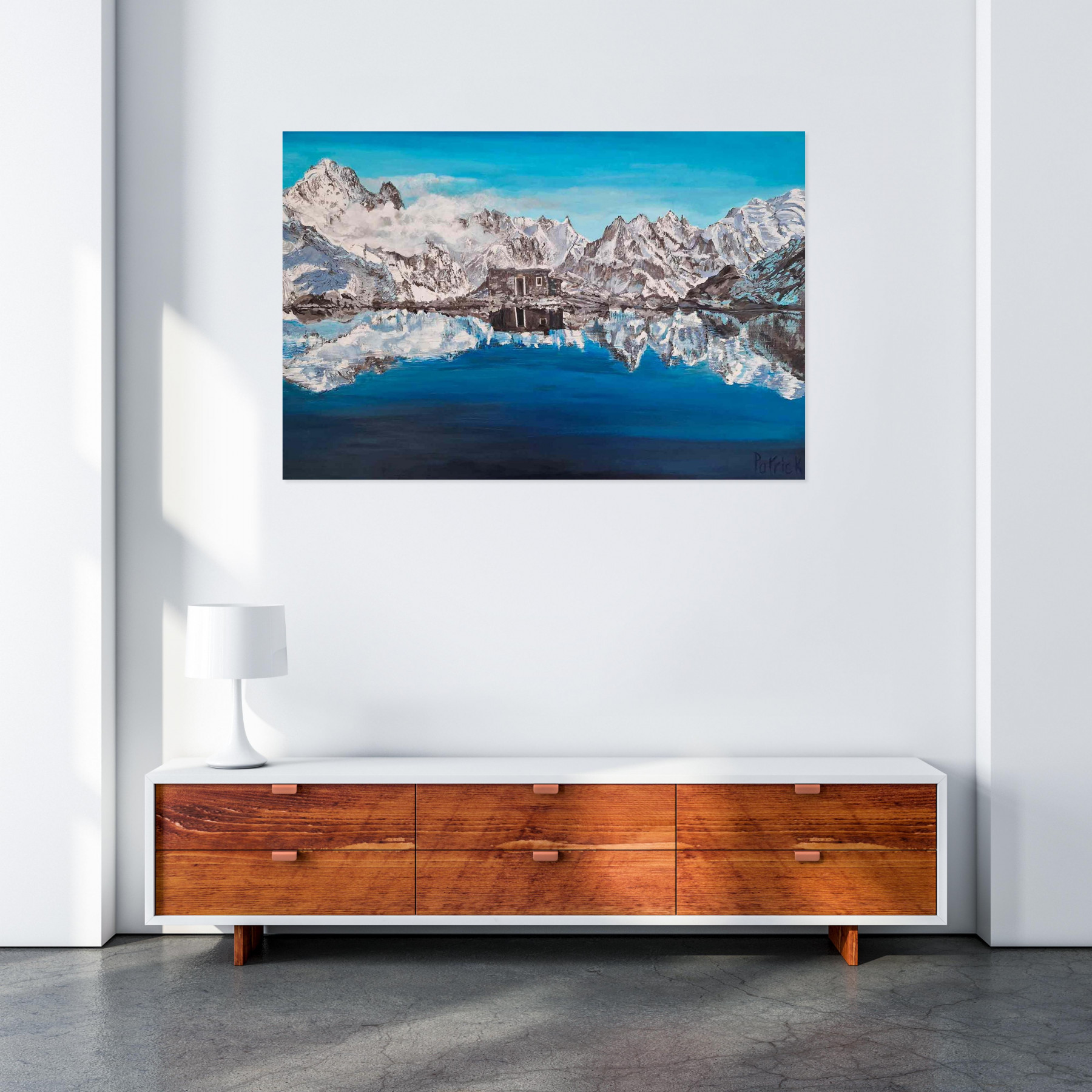 Patrick Pradier, Le lac blanc, peinture - Galerie de vente et d’achat d’art contemporain en ligne Artalistic