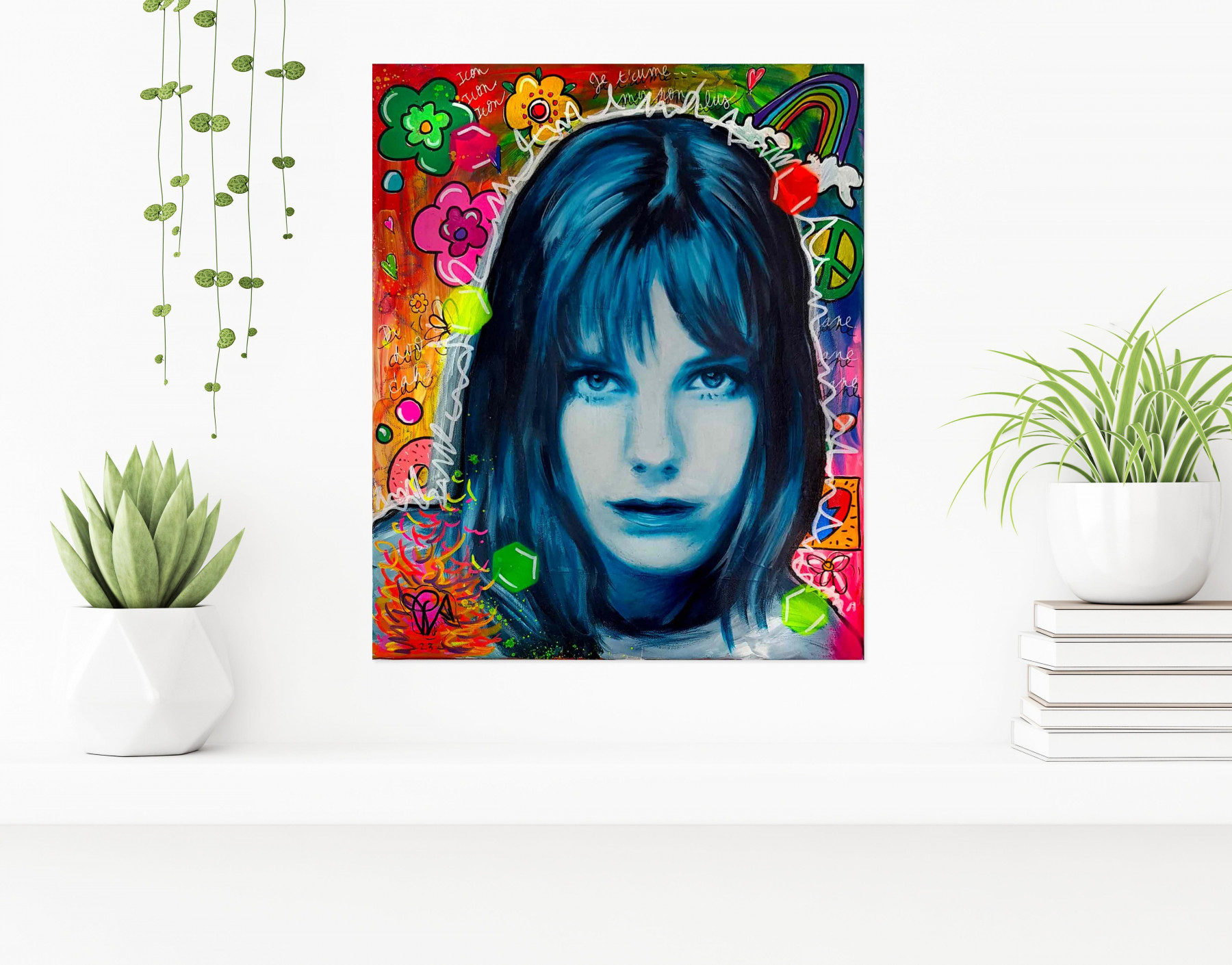 Priscilla Vettese, Icon Jane B, peinture - Galerie de vente et d’achat d’art contemporain en ligne Artalistic