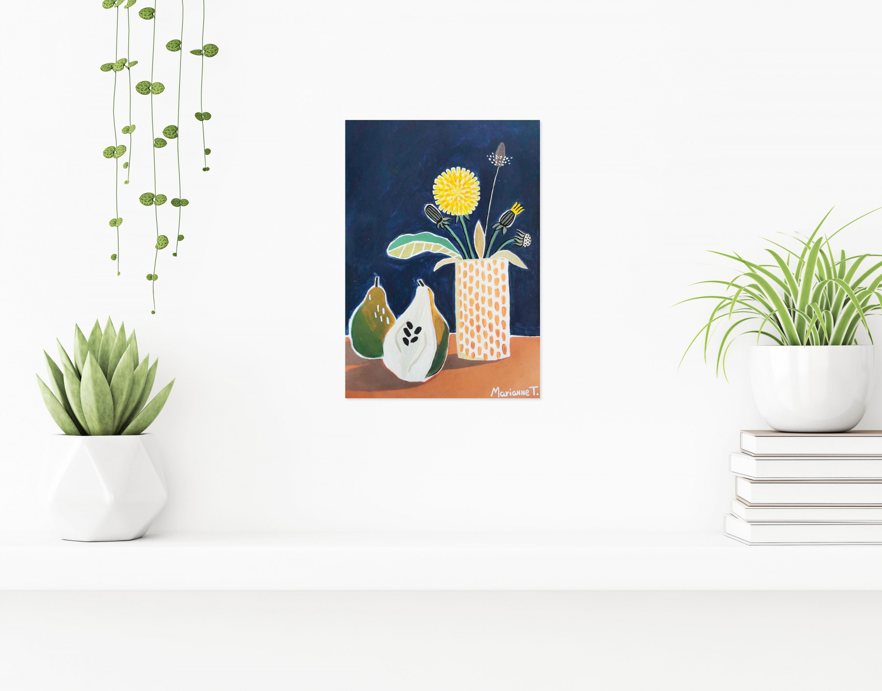Marianne Tournier, Les pissenlits, peinture - Galerie de vente et d’achat d’art contemporain en ligne Artalistic