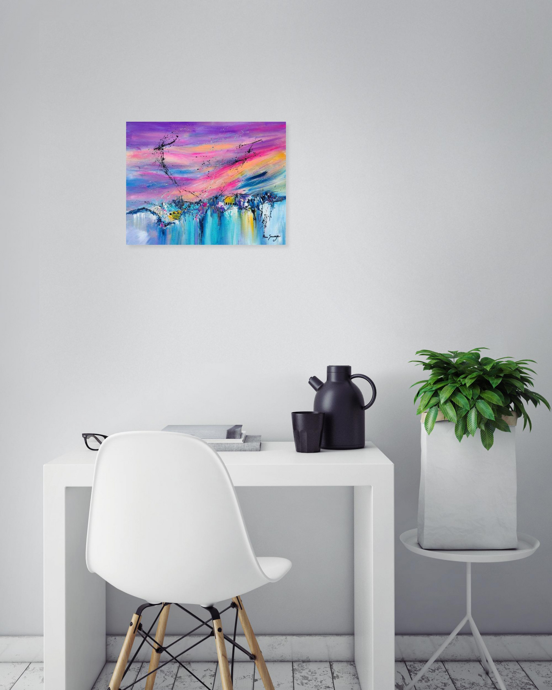 Âme Sauvage, Vague céleste, peinture - Galerie de vente et d’achat d’art contemporain en ligne Artalistic