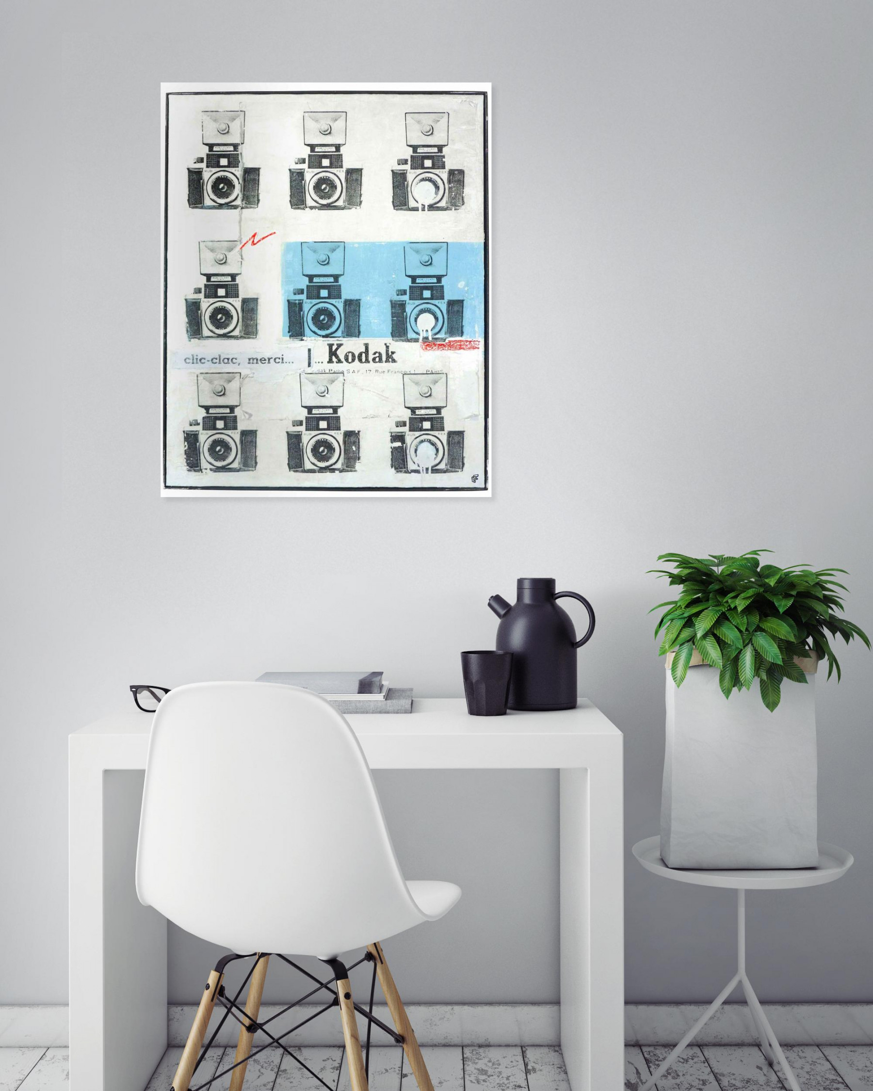 Pierrick Fiolleau, Clic clac merci Kodak, peinture - Galerie de vente et d’achat d’art contemporain en ligne Artalistic