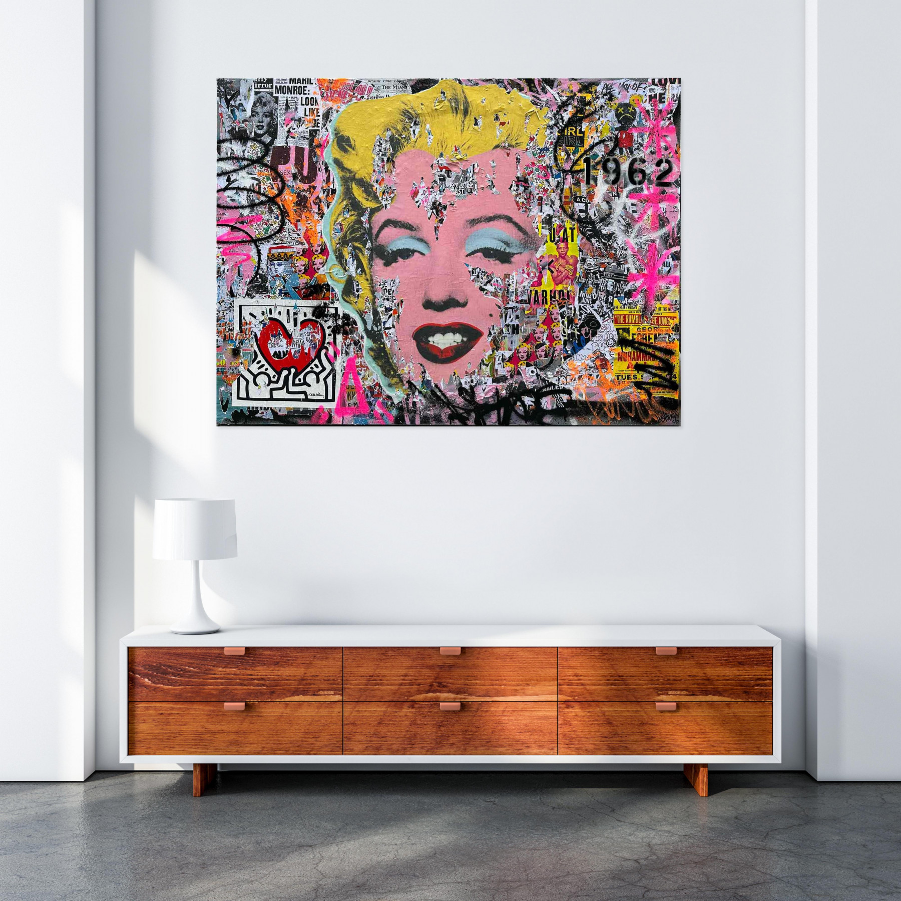 Lasveguix, Warhol Pop Girl 1962, peinture - Galerie de vente et d’achat d’art contemporain en ligne Artalistic