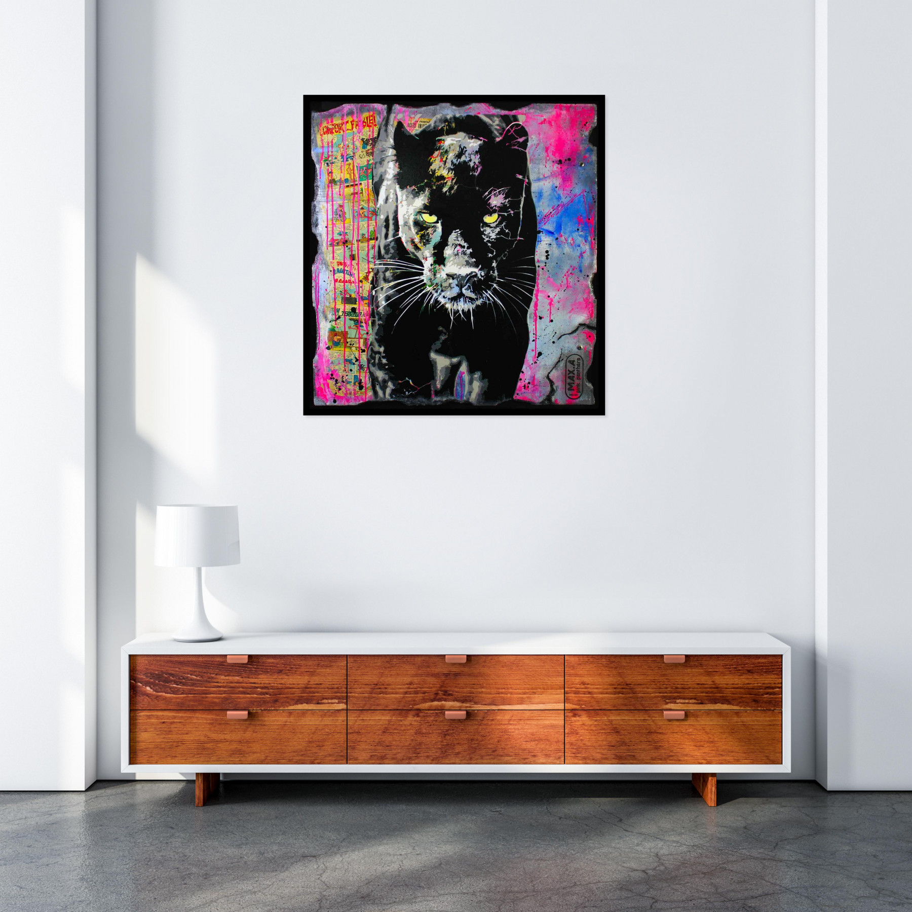 Max Andriot, Pink panthère, peinture - Galerie de vente et d’achat d’art contemporain en ligne Artalistic