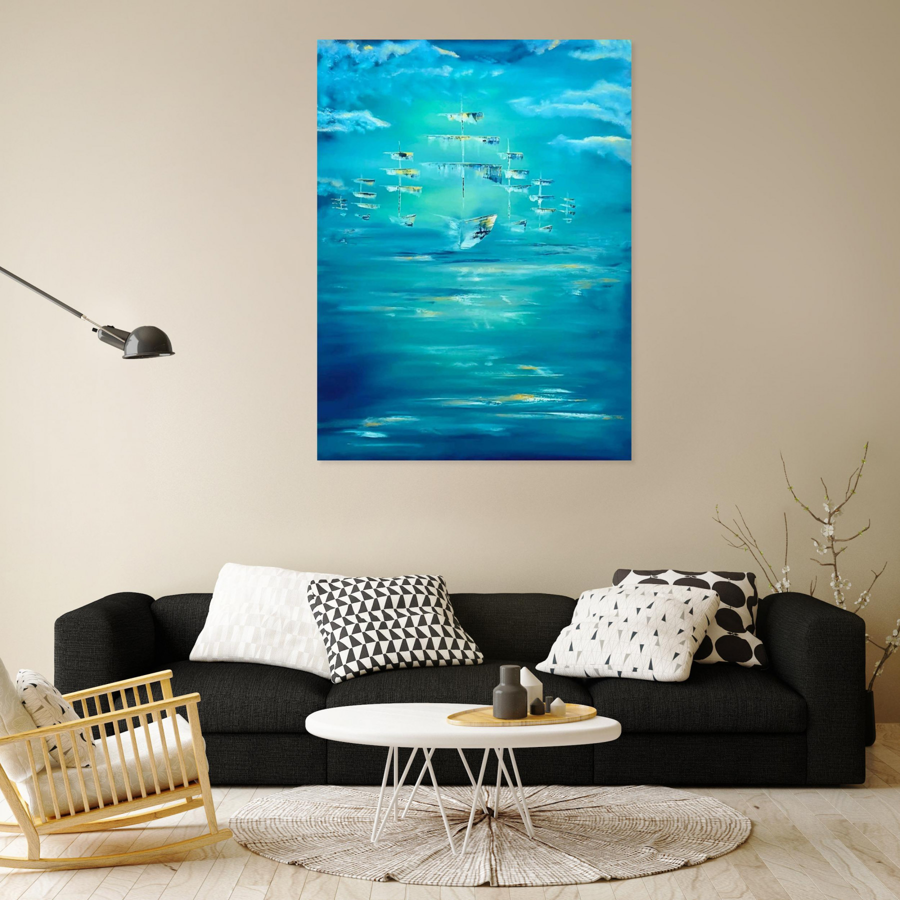 Caroline Couralet, Voiles du temps, peinture - Galerie de vente et d’achat d’art contemporain en ligne Artalistic