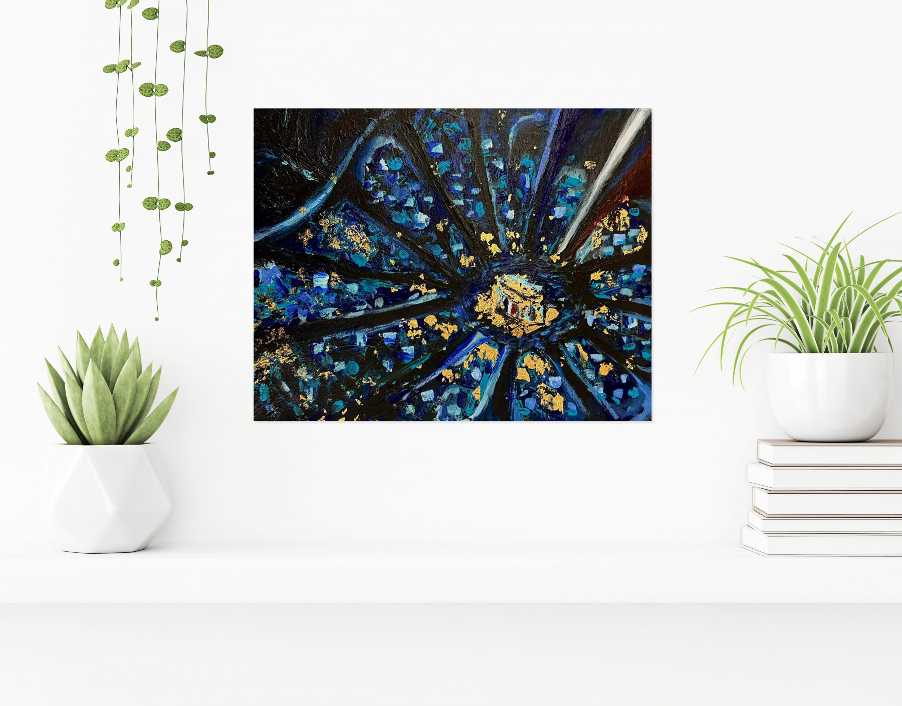 Lehms, Le triomphe du bleuet, peinture - Galerie de vente et d’achat d’art contemporain en ligne Artalistic