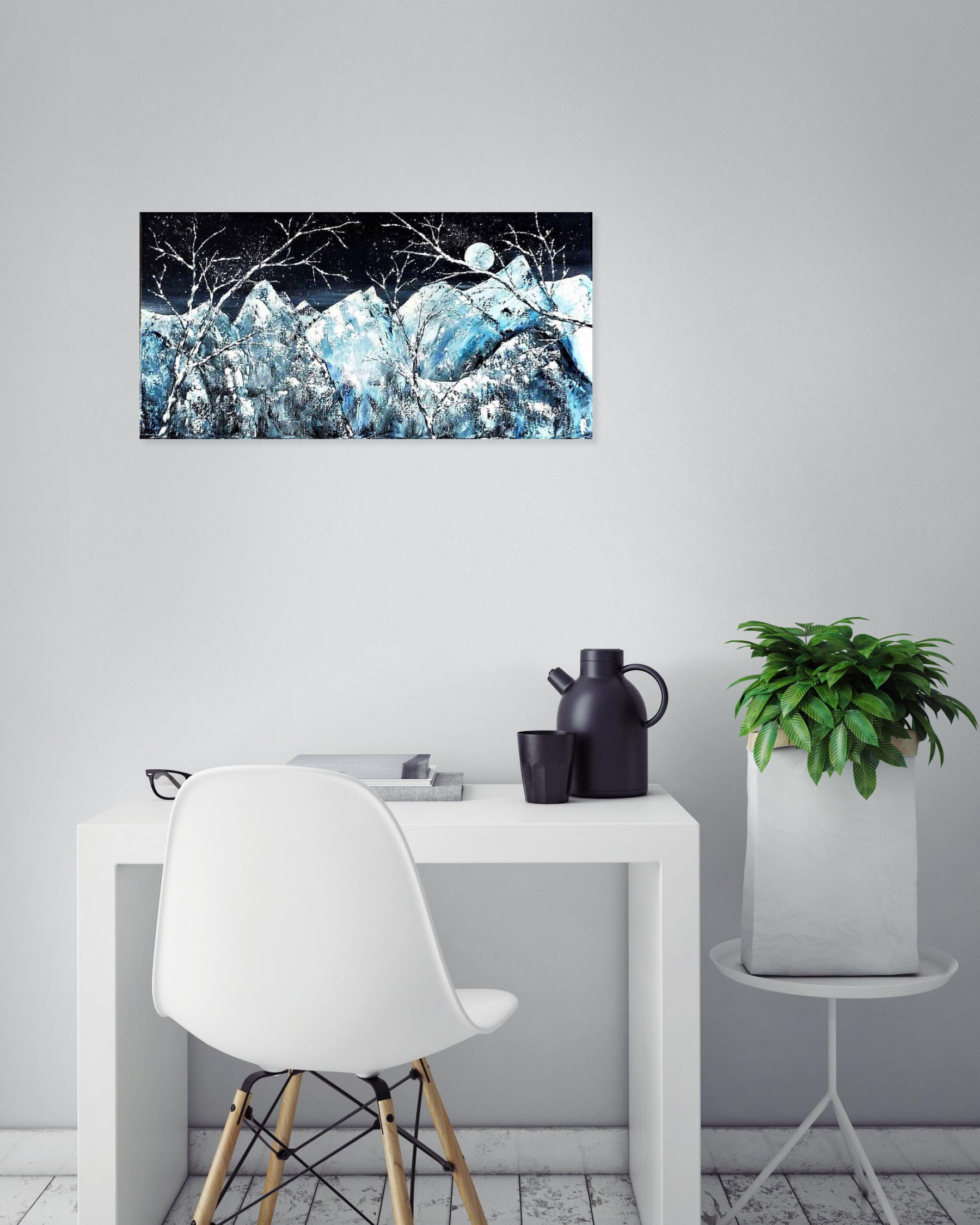 Anne Robin, Nuit d'hiver, peinture - Galerie de vente et d’achat d’art contemporain en ligne Artalistic