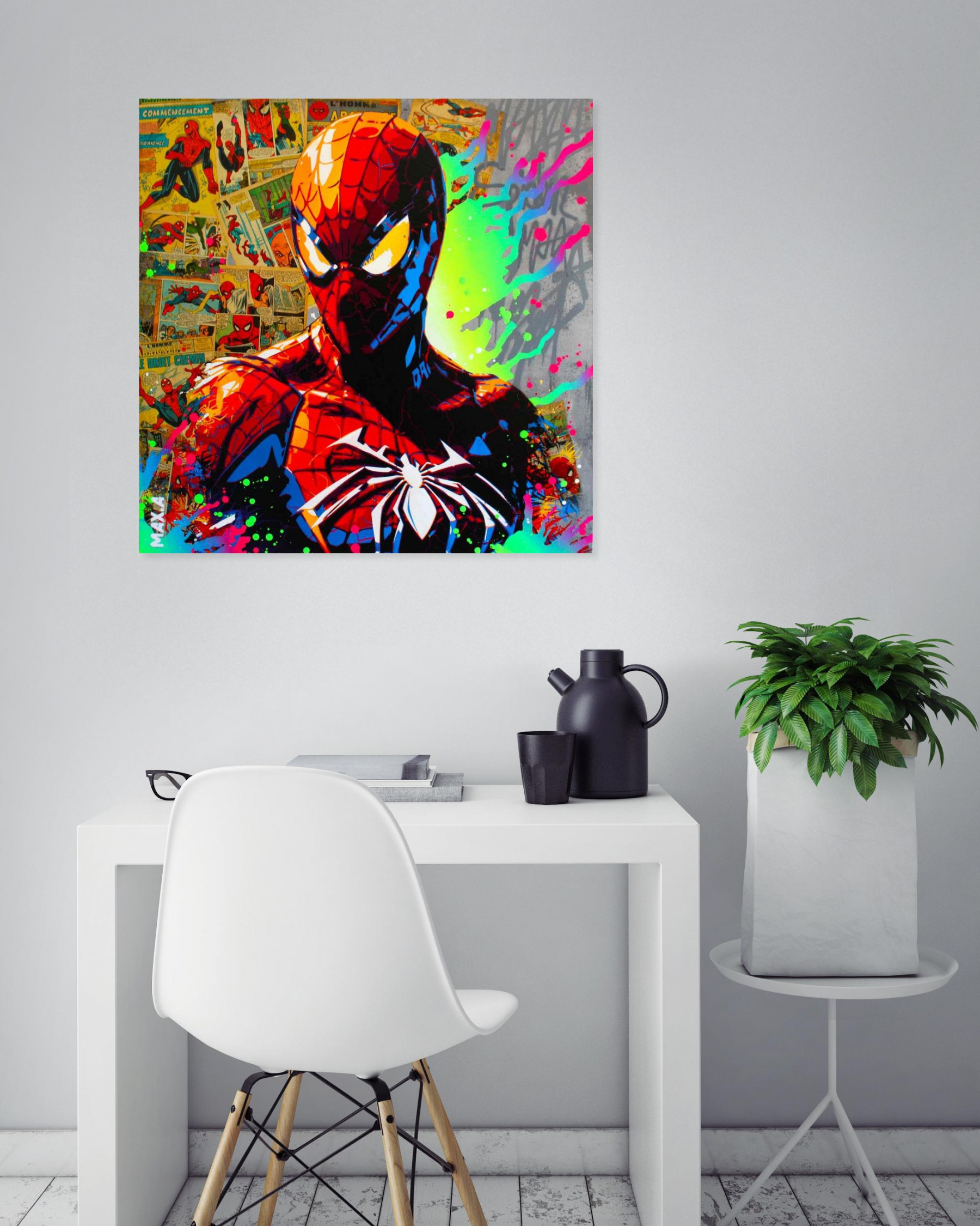Max Andriot, Spiderman, peinture - Galerie de vente et d’achat d’art contemporain en ligne Artalistic