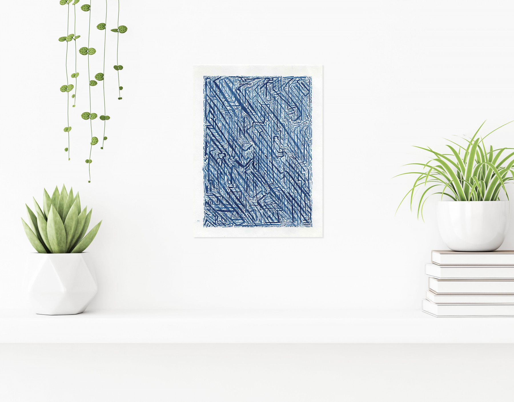 Juliette Charigny, Cyanographie n°1, peinture - Galerie de vente et d’achat d’art contemporain en ligne Artalistic