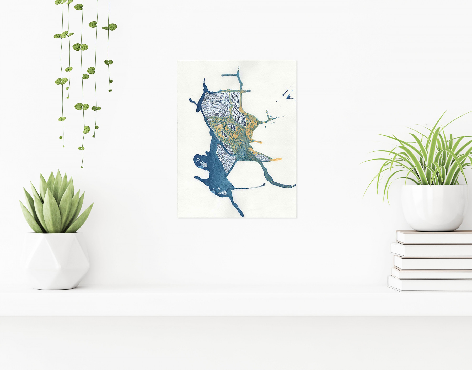 Juliette Charigny, Cyanographie N°7, peinture - Galerie de vente et d’achat d’art contemporain en ligne Artalistic