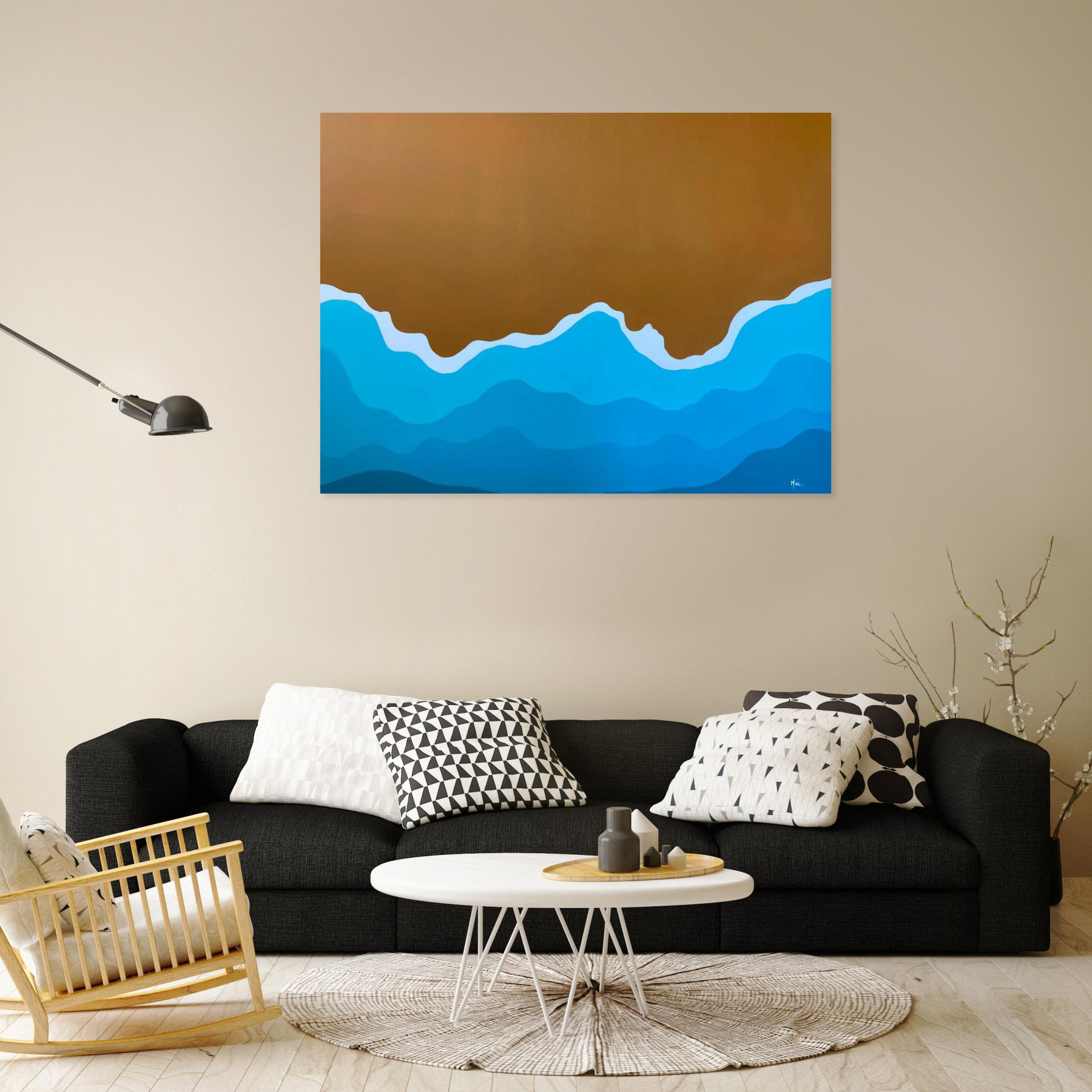 Moi, Prendre la plage en hiver, peinture - Galerie de vente et d’achat d’art contemporain en ligne Artalistic