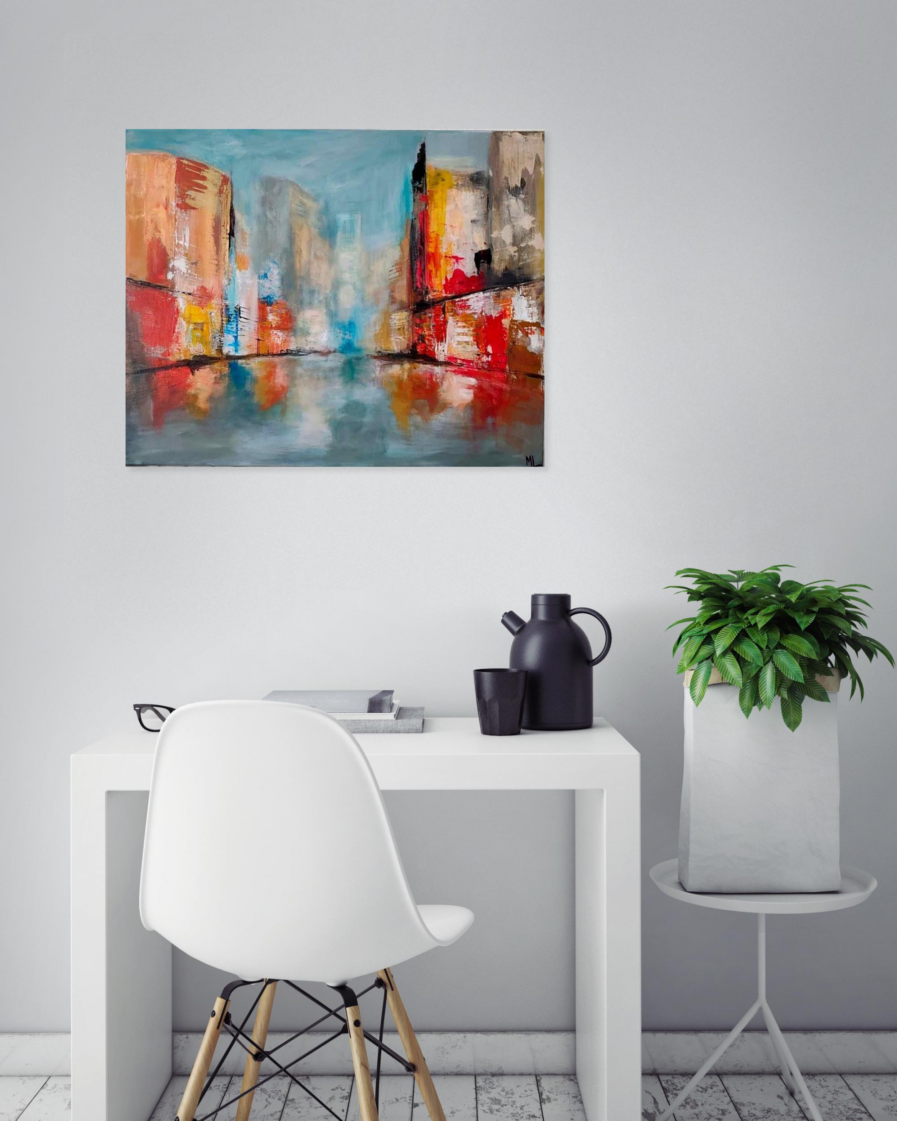 Marie Line Robert, Street 2, peinture - Galerie de vente et d’achat d’art contemporain en ligne Artalistic